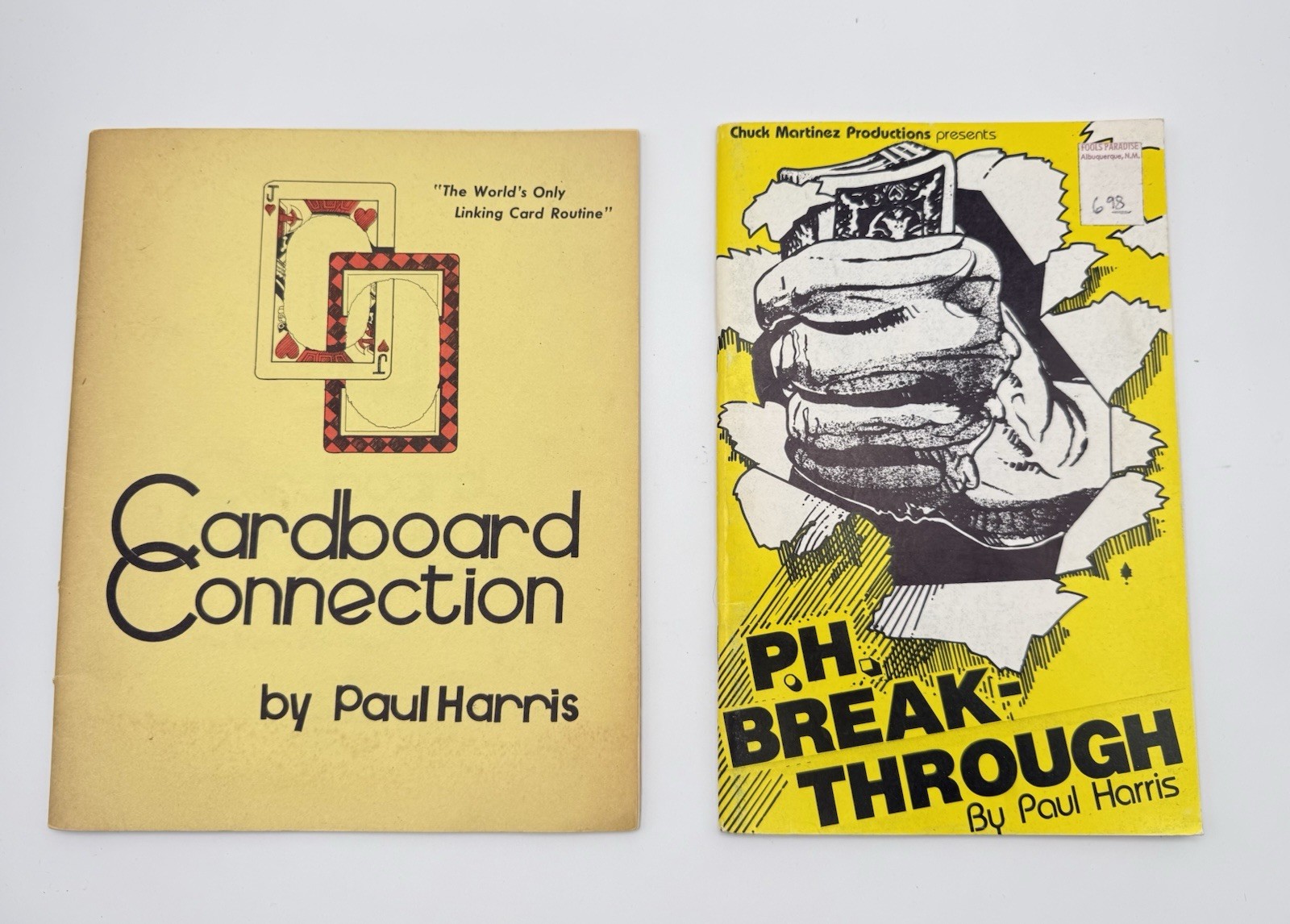 Vintage Paul Harris Magic Booklets Lot of 2 Cardboard Connection PH Breakthrough