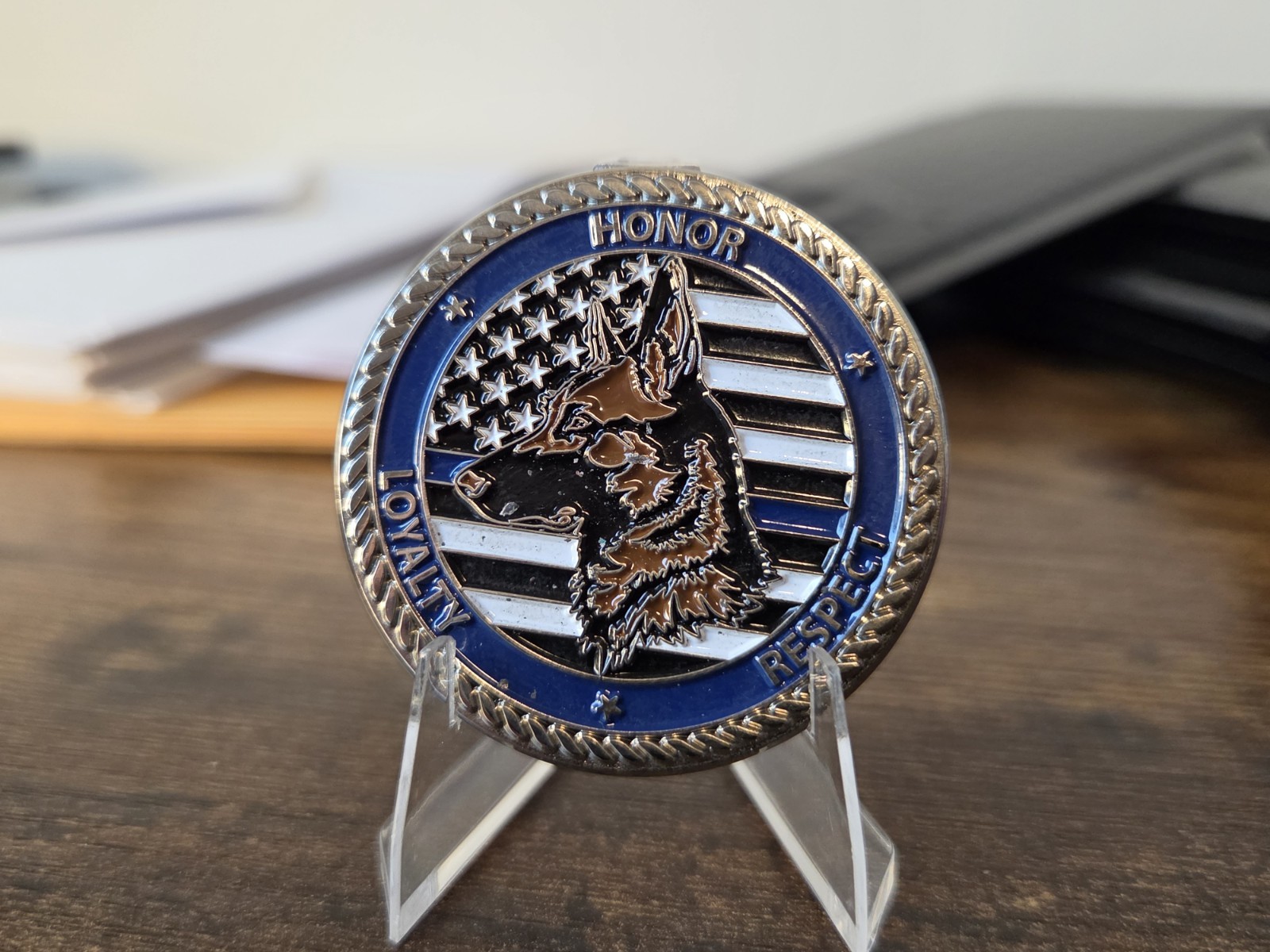 Columbia County WI Sheriffs Office K9 Collectible Police Challenge Coin
