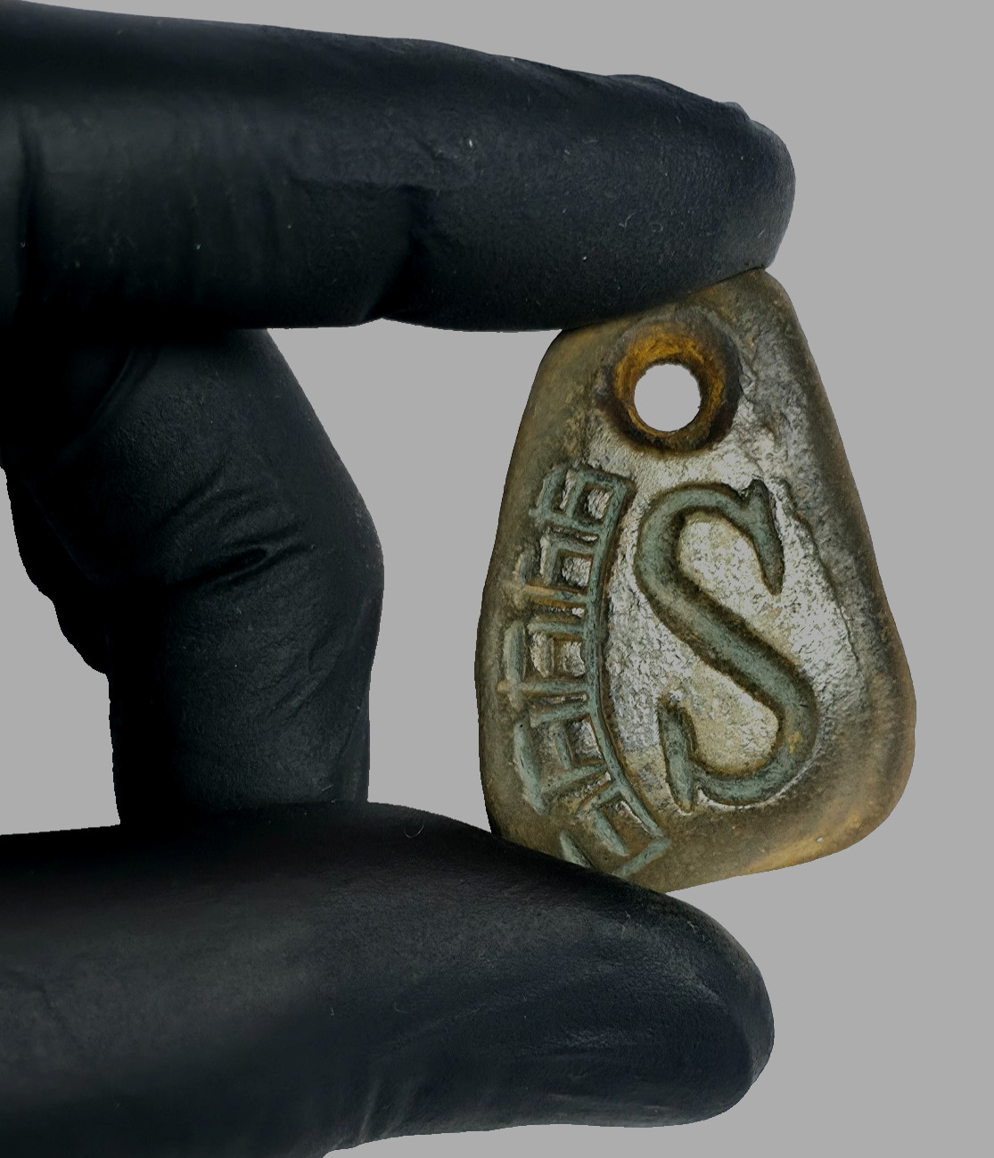 50 AD Ancient Carved Engraved Gemstone Pendant Medallion Amulet initial letter S