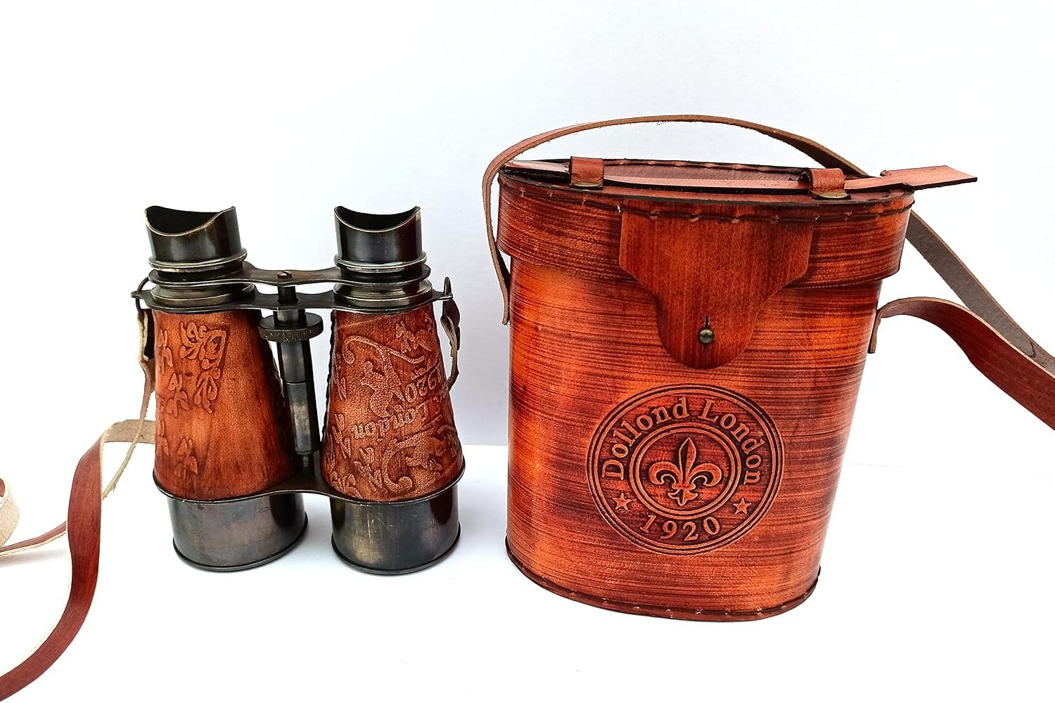 Brass Leather Binoculars 6\