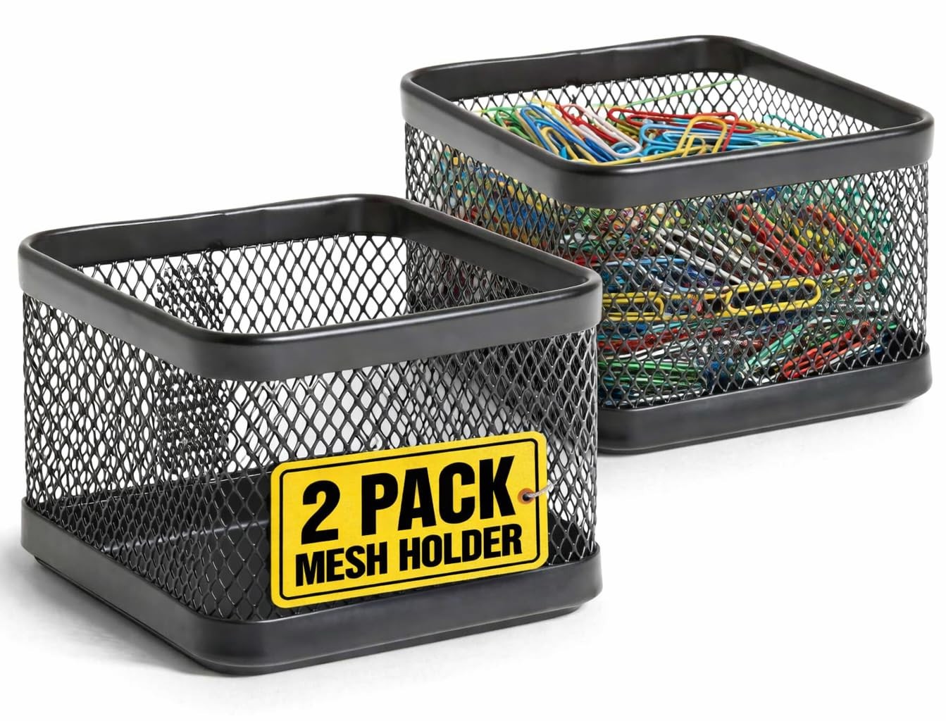 Mesh Paperclip Holder for Desk, Paperclip Holder Desk Holder(2 Pack)