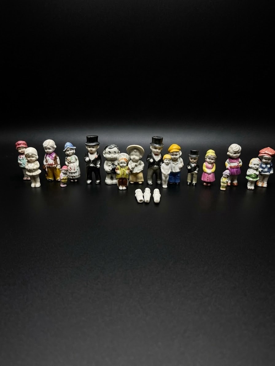 Lot 21 Vintage Japan Bisque Porcelain Miniature Figurines Penny Doll Statues Lot 21 Vintage Japan Bisque Porcelain Miniature Figurines Penny Doll Statues