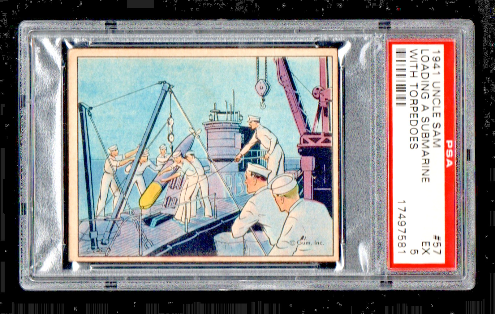 1941 Uncle Sam #57 Loading A Submarine With Torpedoes PSA 5 1941 Uncle Sam #57 Loading A Submarine With Torpedoes PSA 5