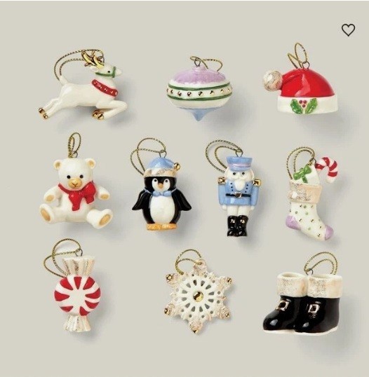LENOX Christmas Memories Mini Ornaments 10pc 867170 NEW IN BOX