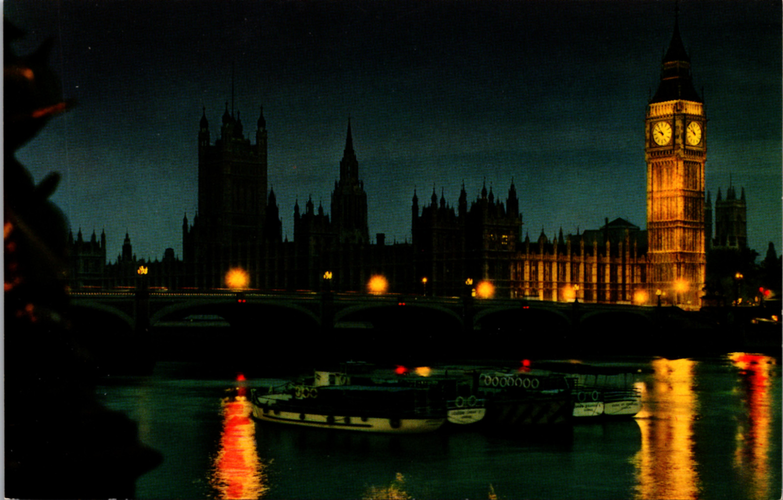 The Houses Of Parliament And The River Thames London England Postcard The Houses Of Parliament And The River Thames London England Postcard