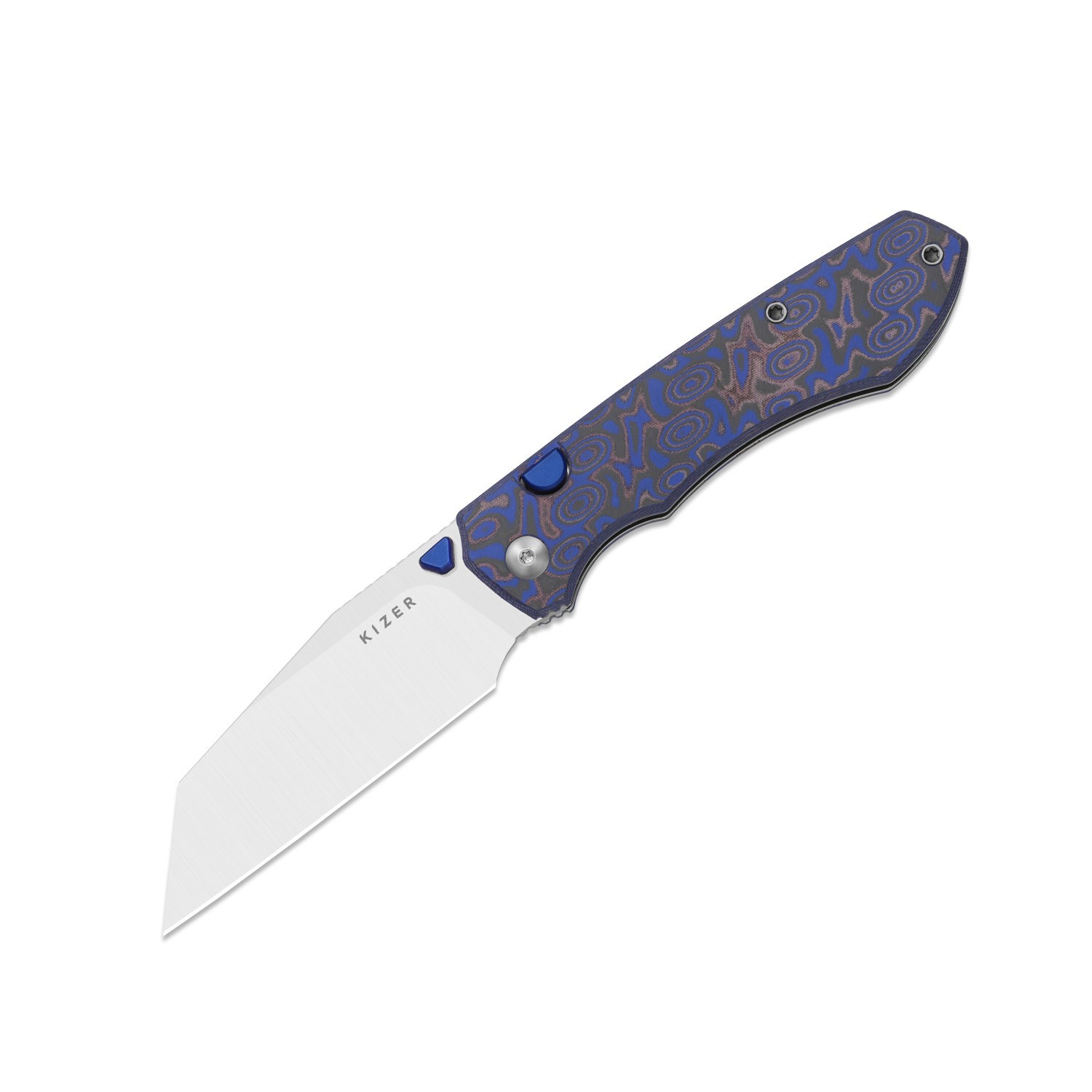 Kizer Wharning Folding Pocket Knife N690 Blade Vortex Pattern Micarta  Handle