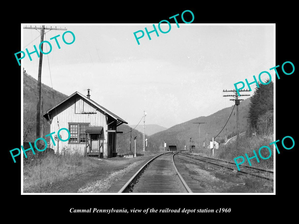OLD 8x6 HISTORIC PHOTO OF CAMMAL PENNSYLVANIA RAILROAD DEPOT STATION c1960 OLD 8x6 HISTORIC PHOTO OF CAMMAL PENNSYLVANIA RAILROAD DEPOT STATION c1960