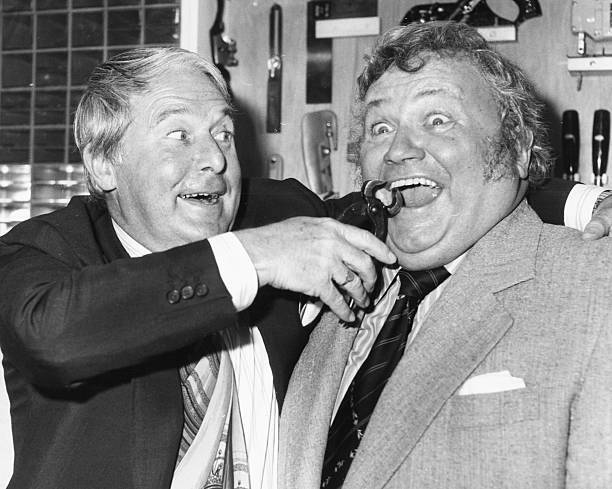 Comedians Ernie Wise And Harry Secombe Joking Around 1979 OLD PHOTO