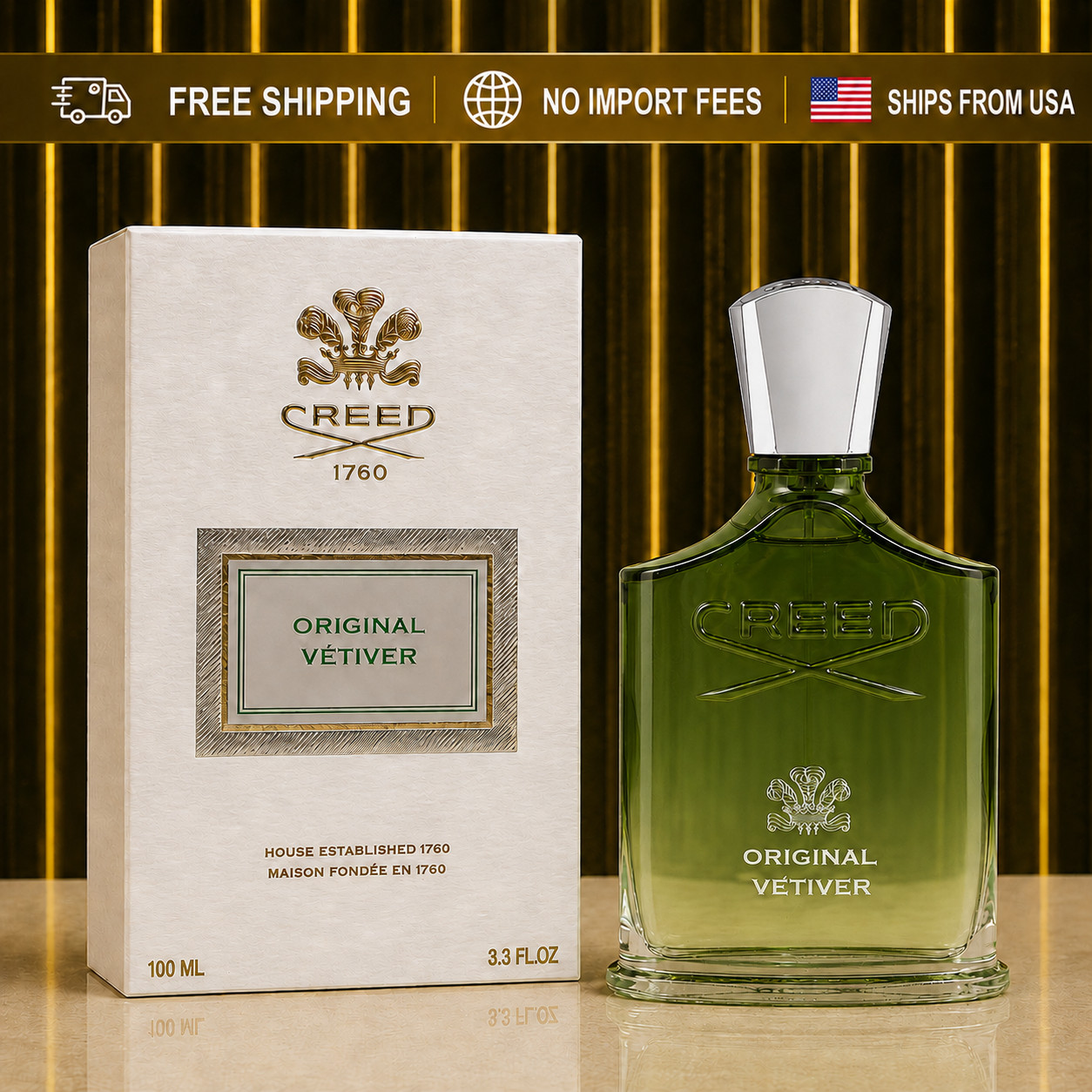 CREED ORIGINAL VETIVER Eau De Parfum 100 ml for UNISEX new in box