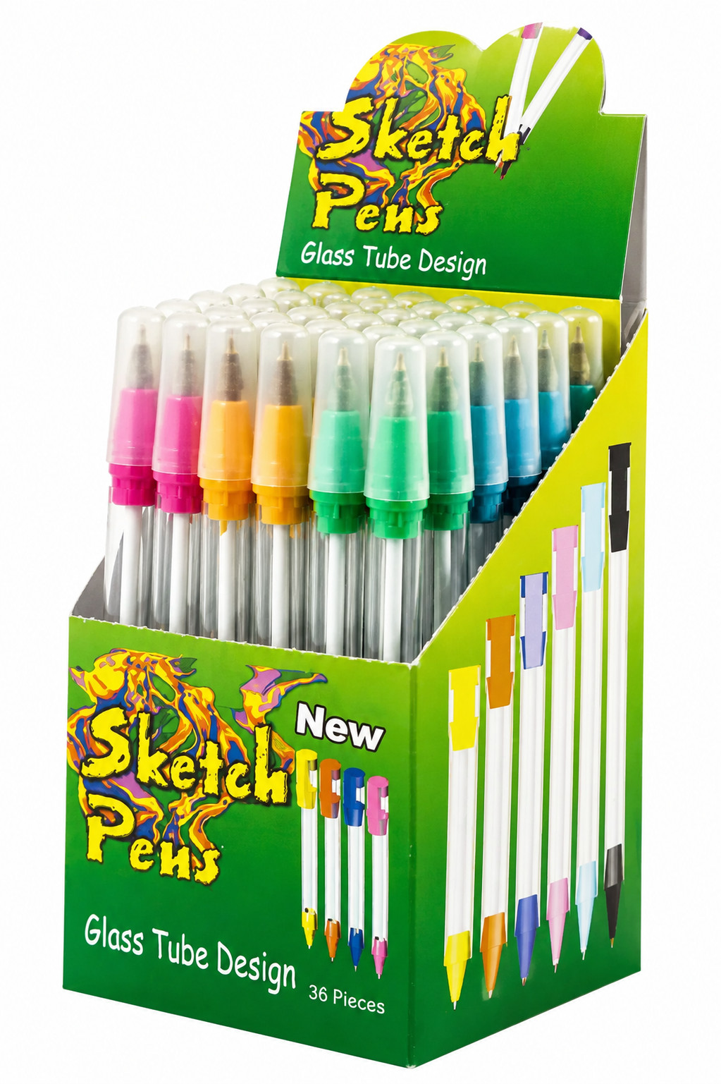 1 Box Sketch Black Ball Pen Glass Tube a Box 36 Pcs of single Ballpen 36 Pieces 1 Box Sketch Black Ball Pen Glass Tube a Box 36 Pcs of single Ballpen 36 Pieces