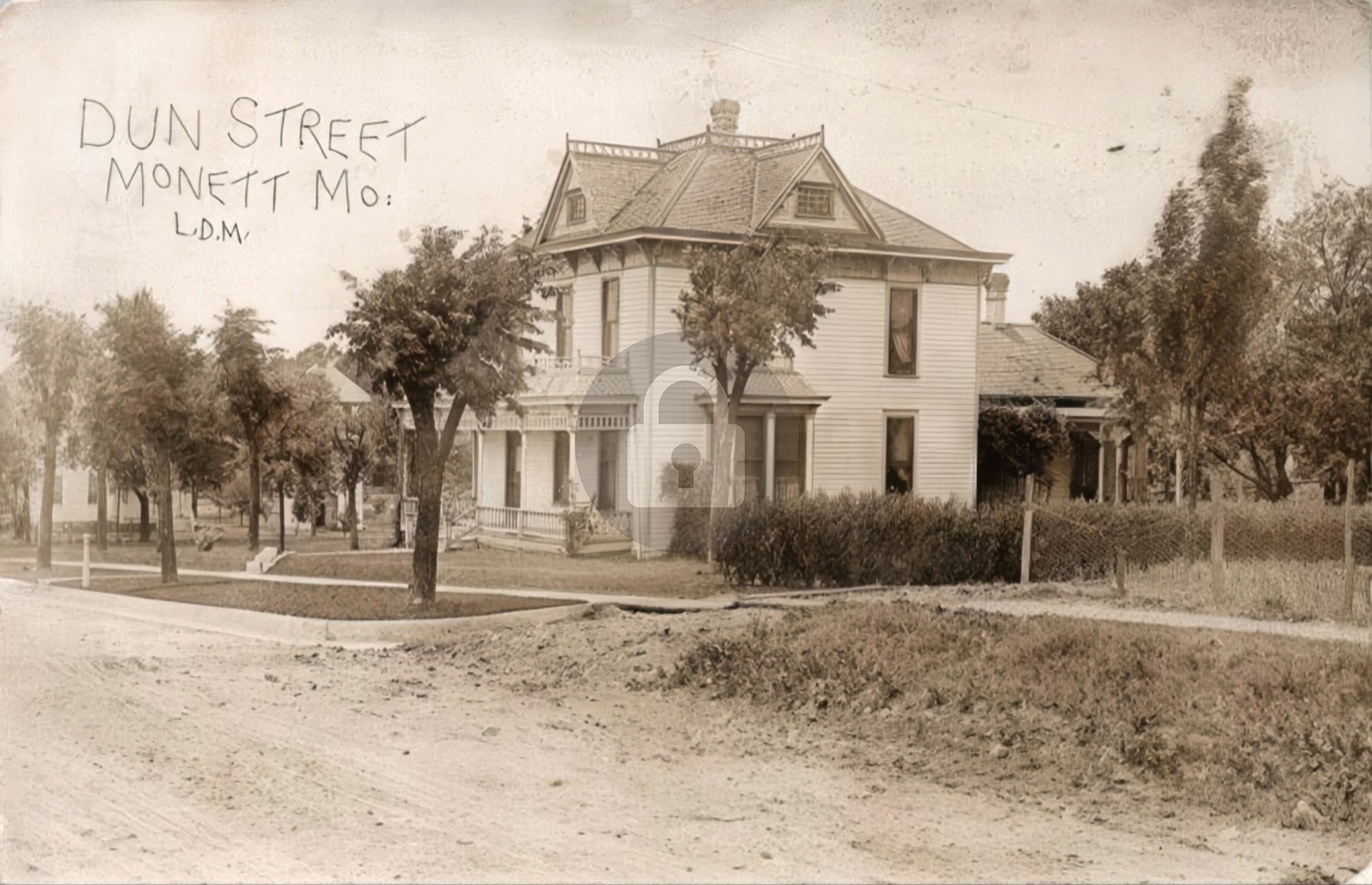 Monett MO Missouri Dun Street House Barry Lawrence Co 1908 RPPC Postcard COPY Monett MO Missouri Dun Street House Barry Lawrence Co 1908 RPPC Postcard COPY