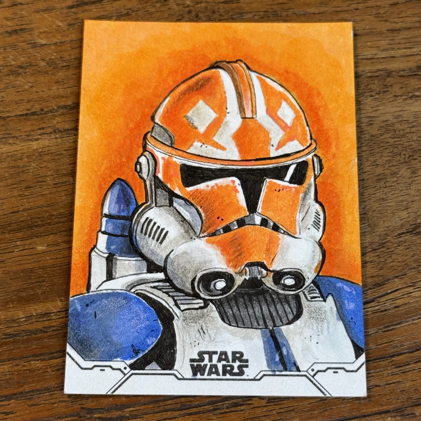332nd Clone Trooper 2020 Topps Star Wars Holocron SKETCH 1/1 Darren Coburn-James 332nd Clone Trooper 2020 Topps Star Wars Holocron SKETCH 1/1 Darren Coburn-James