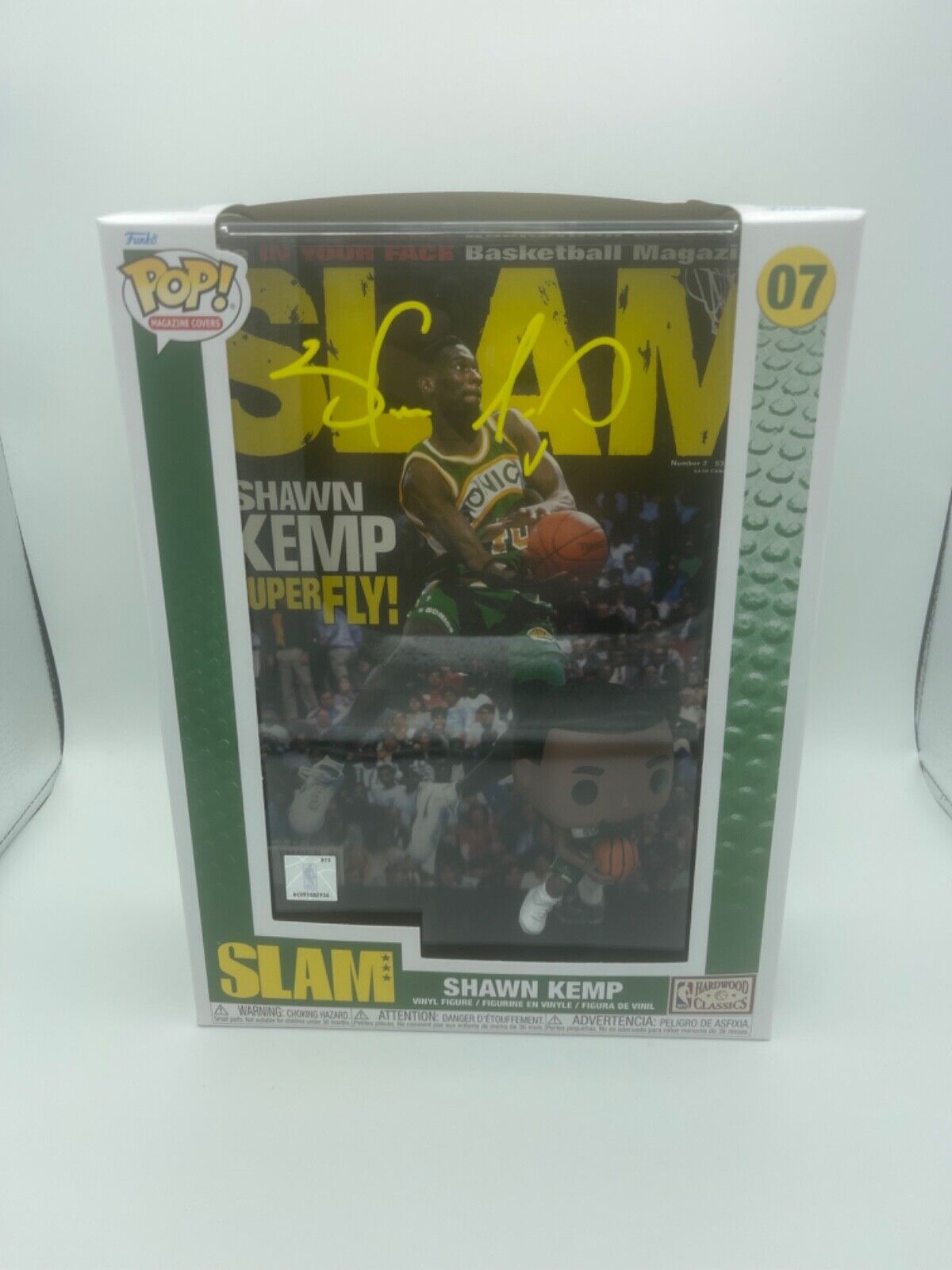 Shawn Kemp Signed Slam Magazine Funko Pop #07 AUTO BAS Hologram