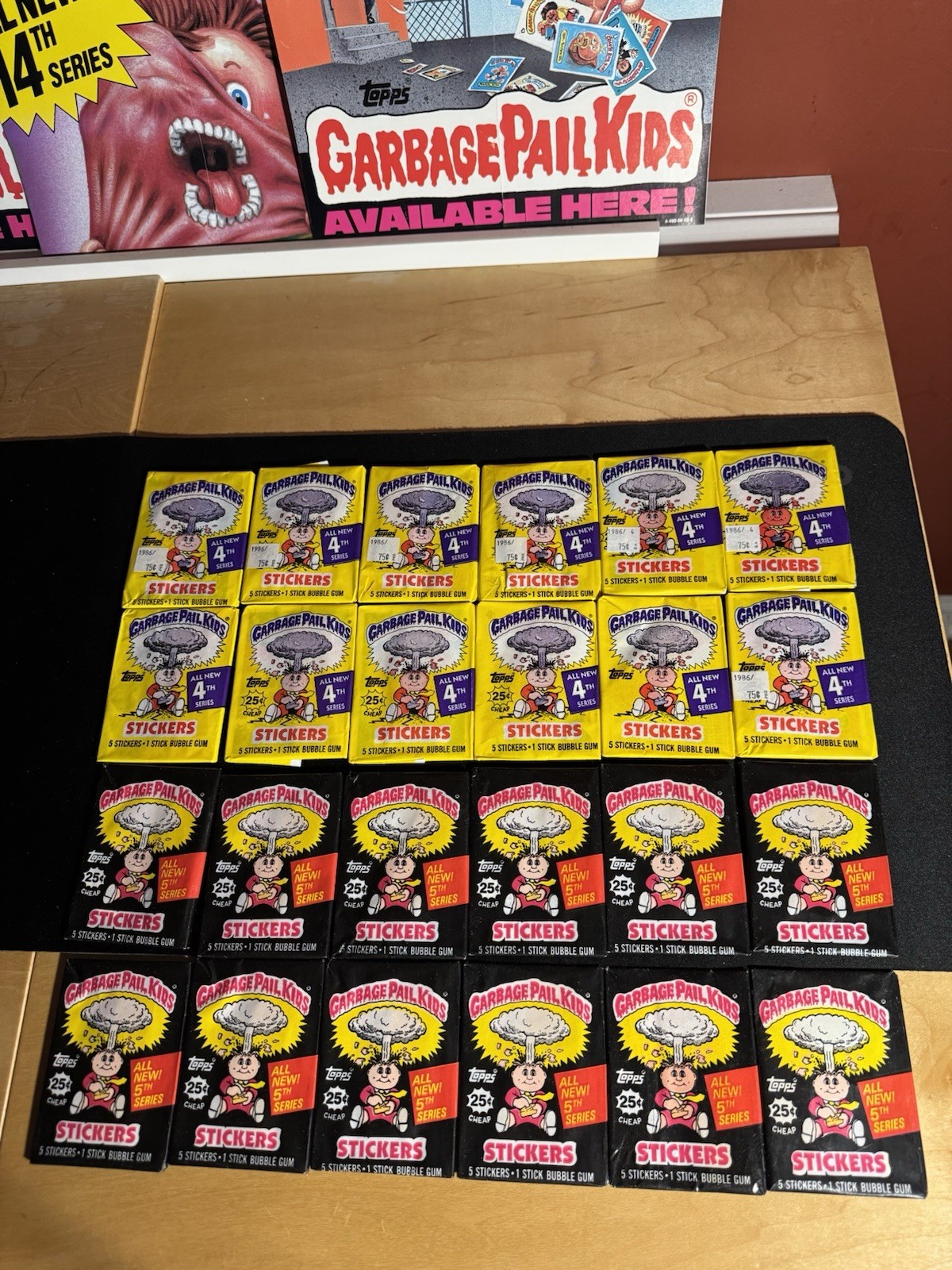 Lot of 24 Vintage 1986 Topps Garbage Pail Kids Unopened Wax Packs OS4 OS5 GPK Lot of 24 Vintage 1986 Topps Garbage Pail Kids Unopened Wax Packs OS4 OS5 GPK