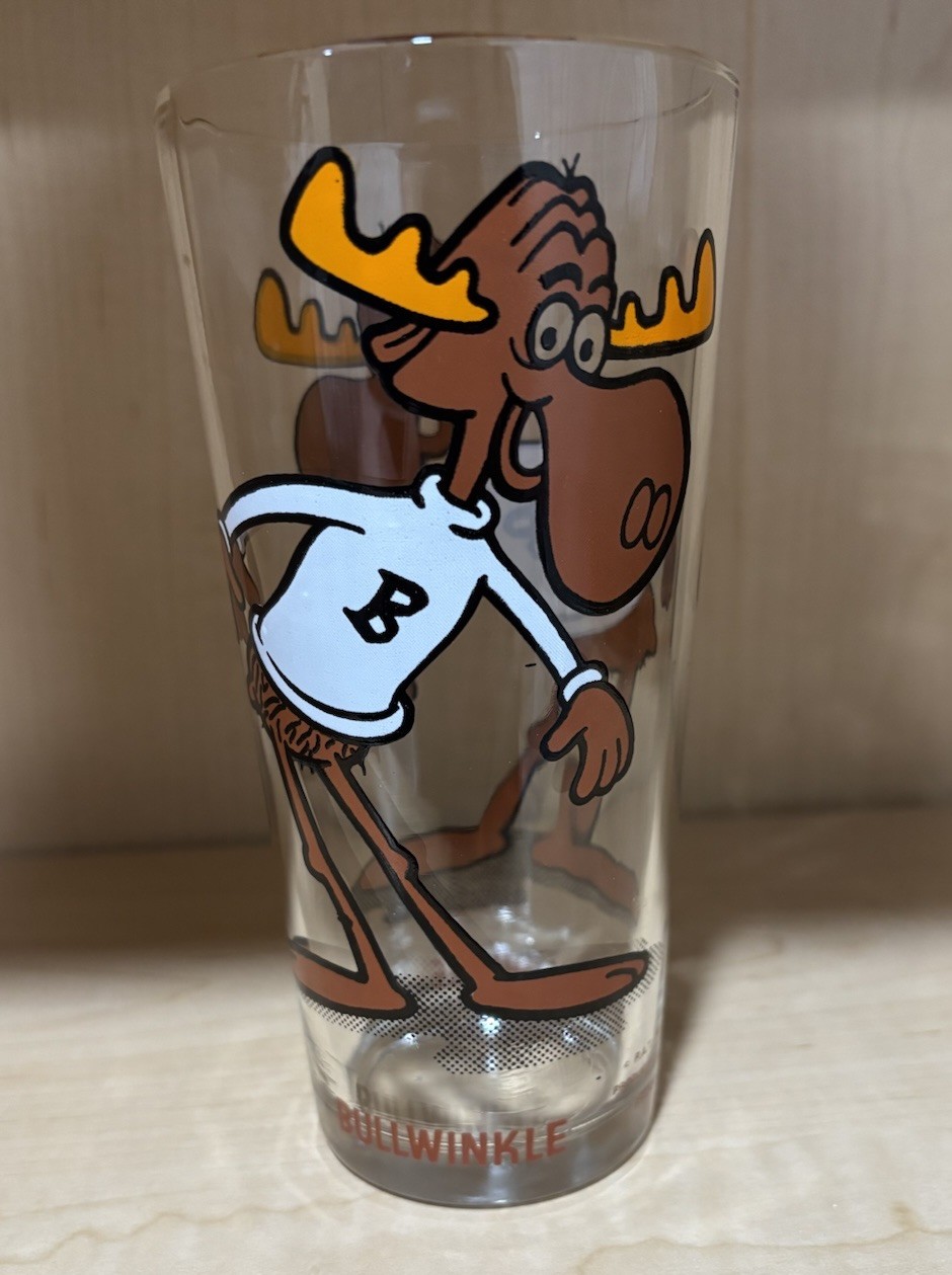 Vintage Bullwinkle 1975 Pepsi Collector Series P.A.T. - Ward Glass Moose Vintage Vintage Bullwinkle 1975 Pepsi Collector Series P.A.T. - Ward Glass Moose Vintage