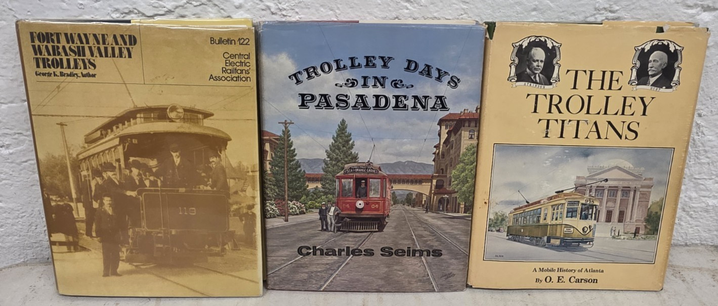 3 Vintage Trolley Books Pasadena Atlanta Fort Wayne Wabash Electric Railway 3 Vintage Trolley Books Pasadena Atlanta Fort Wayne Wabash Electric Railway