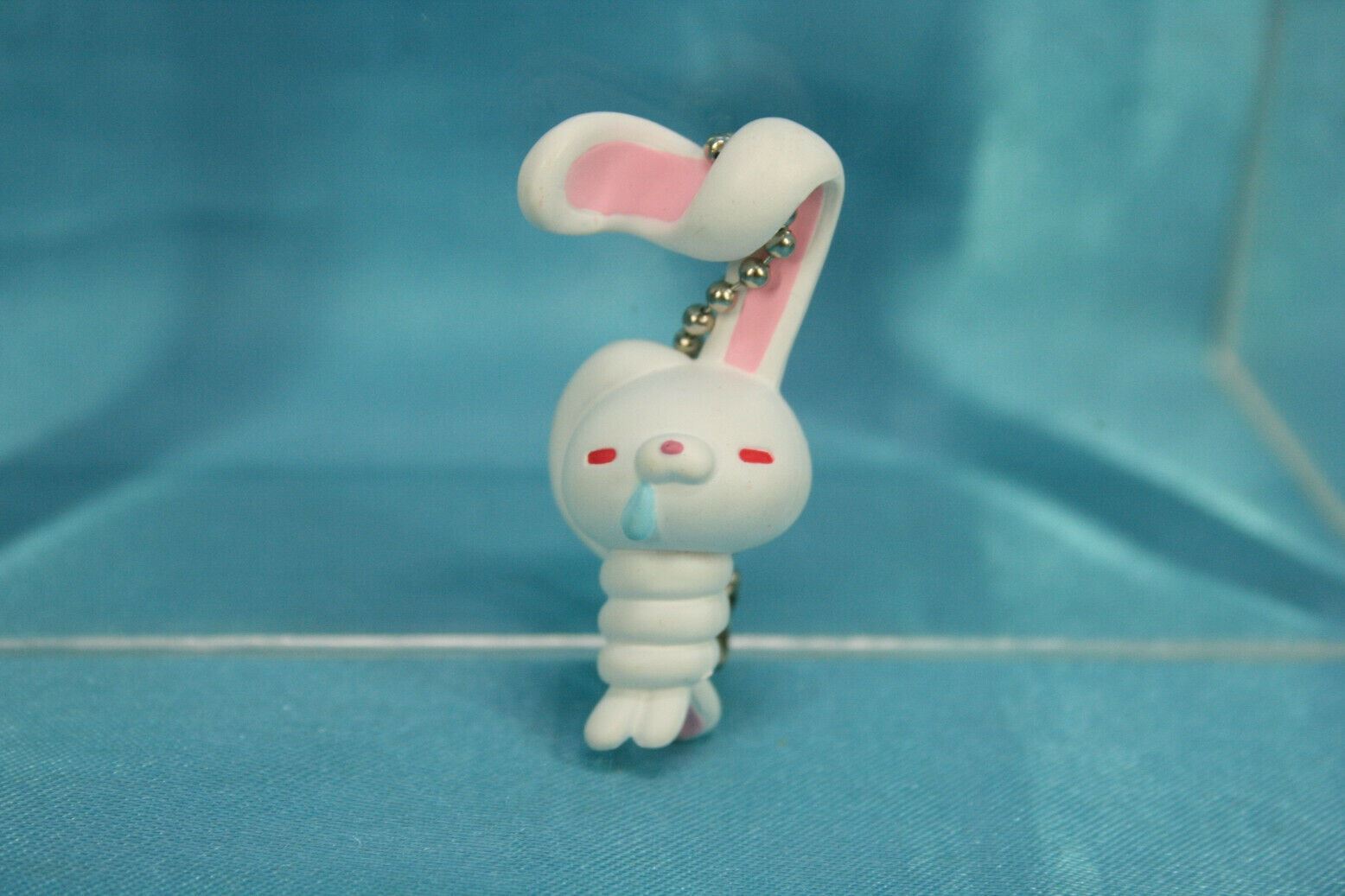 Gloomy the Naughty Grizzly Rabbit Hanyo Usagi Mini Figure Keychain Sleep White
