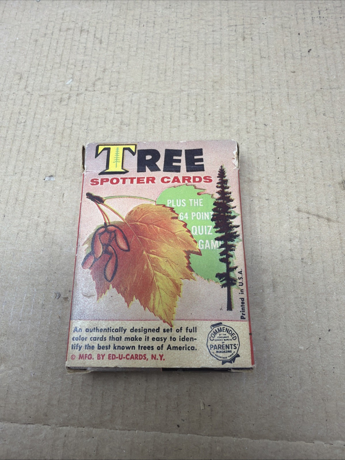 Vintage 1962 Tree Spotter Boxed Card Set 36 Quiz Cards Ed.U. Cards Complete Set Vintage 1962 Tree Spotter Boxed Card Set 36 Quiz Cards Ed.U. Cards Complete Set