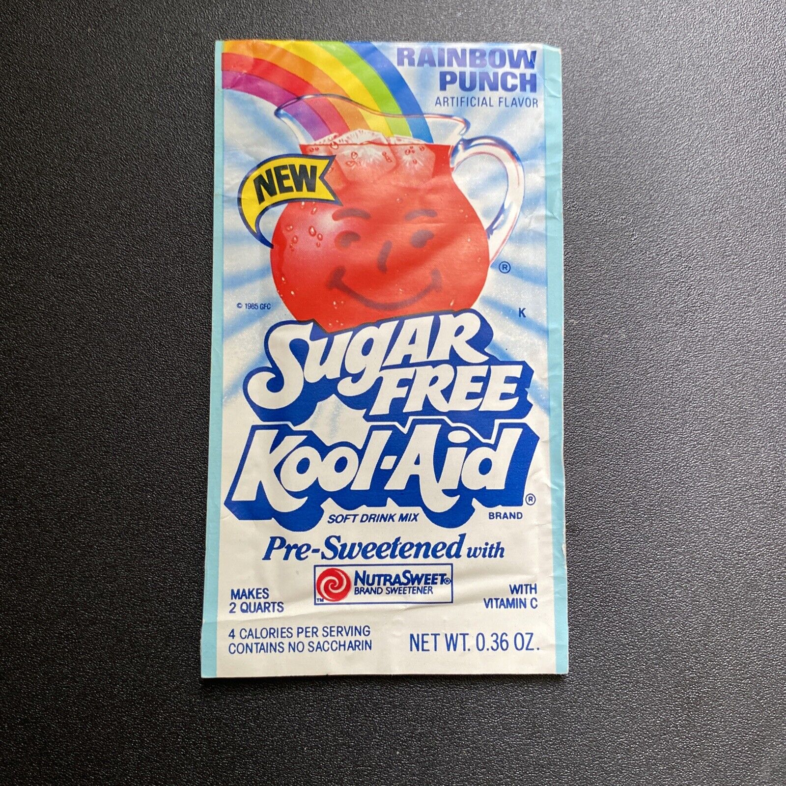 Extremely Rare Rainbow Punch Sugar Free Kool Aid Packet Vintage Unopened