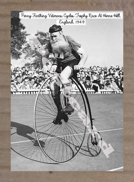 Historic Penny Farthing Race At Herne Hill, England, 1949 Postcard