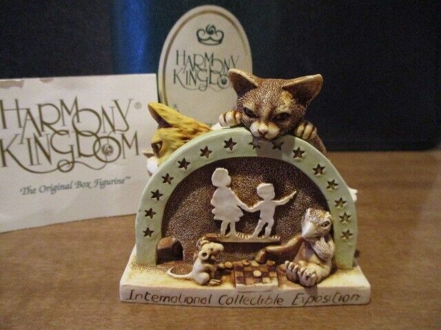 Harmony Kingdom Sneak Preview 1998 ICE Evt Pc Cats UK Made Box Figurine SGN