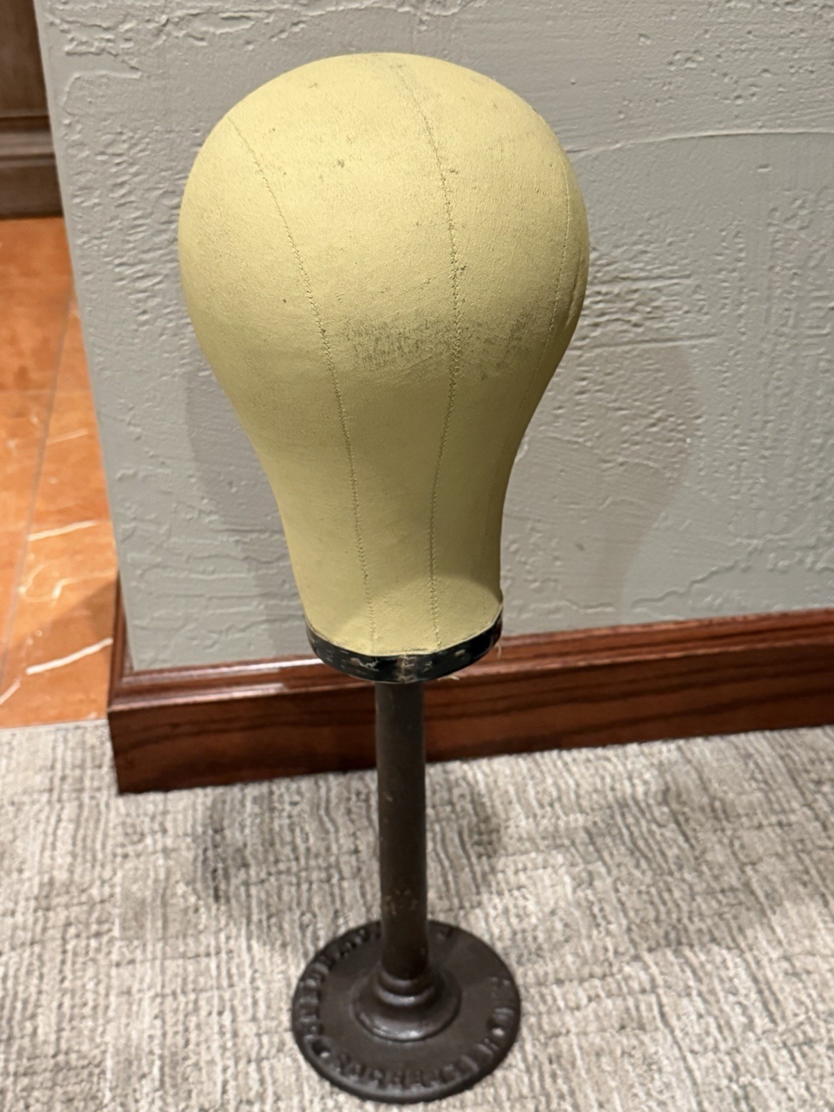 G.G. TOWNSEND ROCHESTER NY CLOTH HEADFORM HAT MILLINER STAND CAST IRON ANTIQUE G.G. TOWNSEND ROCHESTER NY CLOTH HEADFORM HAT MILLINER STAND CAST IRON ANTIQUE