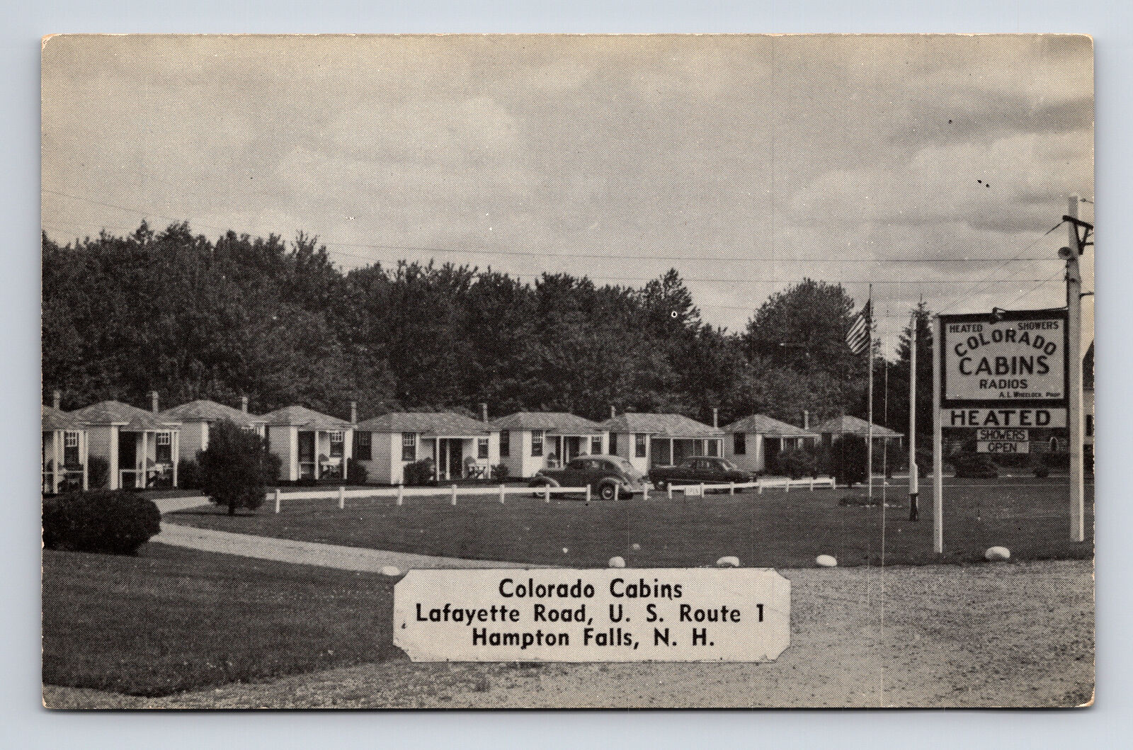 Colorado Cabins Lafayette Rd US Rte 1 Hampton Falls New Hampshire NH Postcard