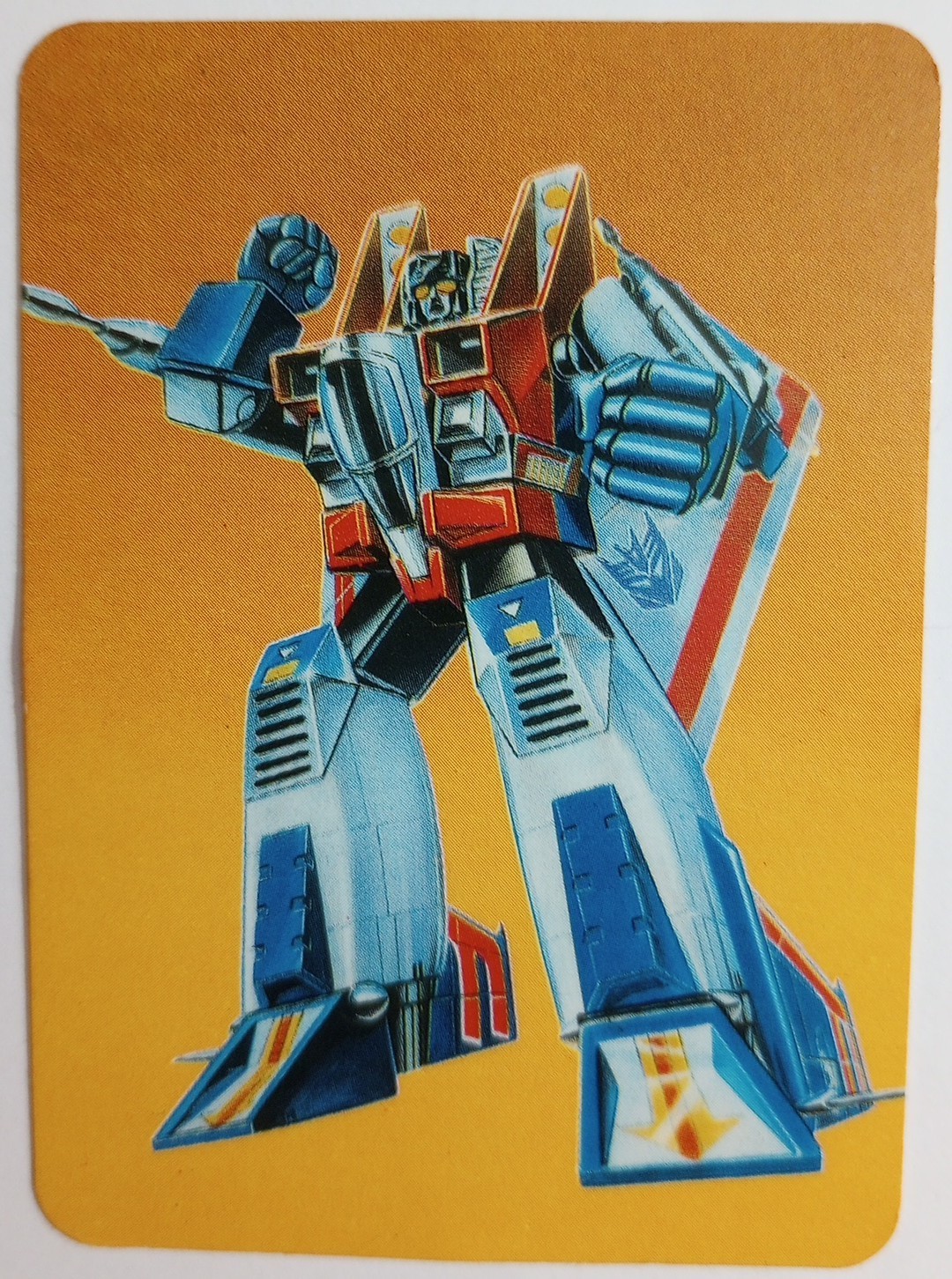 Transformers G1 Starscream card. Yellow variant. #98 Transformers G1 Starscream card. Yellow variant. #98