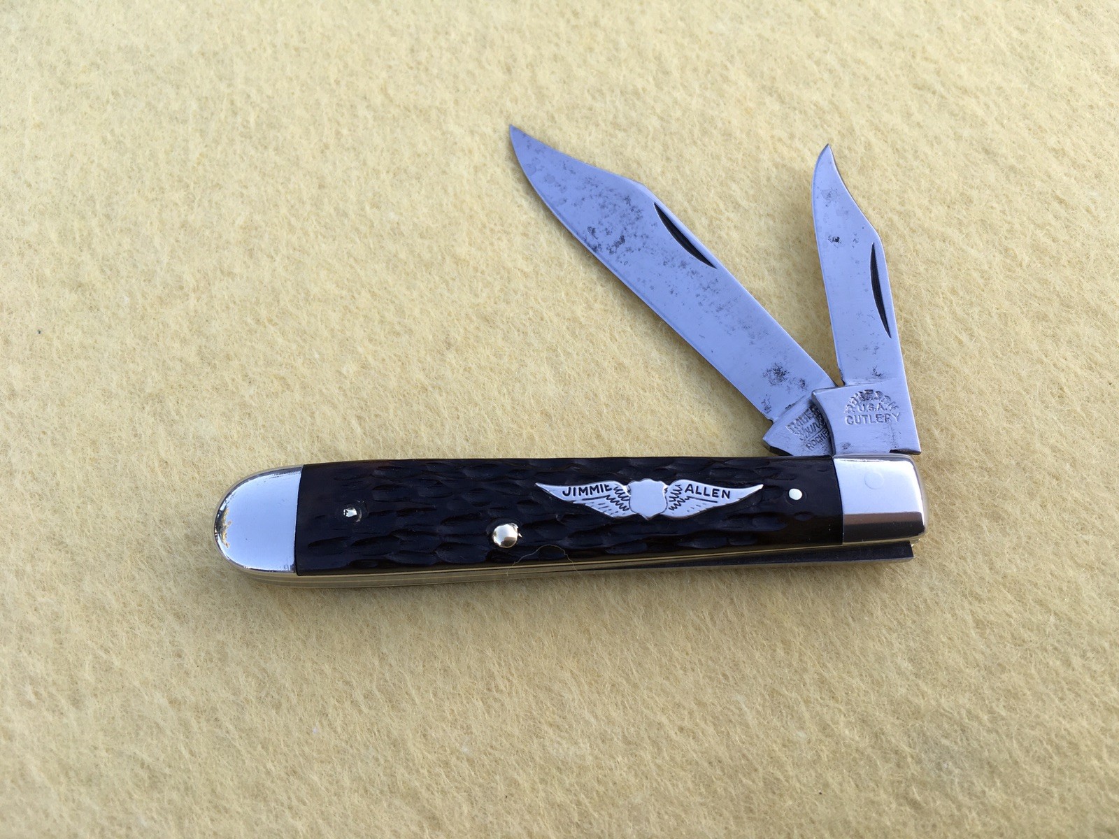 ROBESON 622100  “JIMMIE ALLEN”  JACK KNIFE  BONE HANDLE  VINTAGE 1922-1940   USA