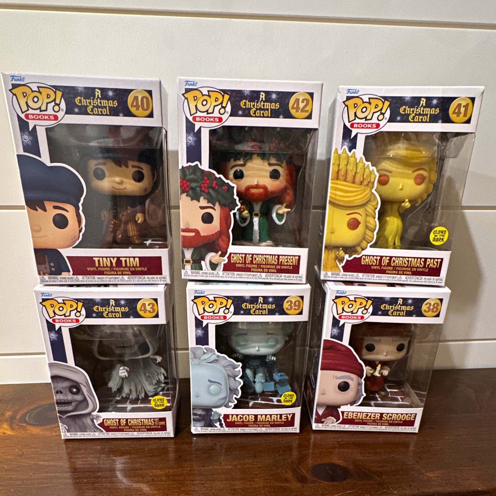 Funko POP A Christmas Carol - Glow in the Dark - Scrooge - Set of 6