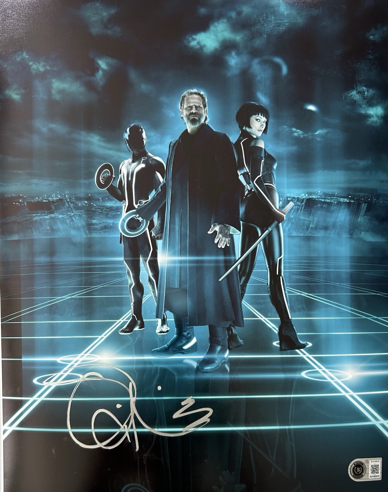 OLIVIA WILDE SIGNED TRON QUORRA DIRECTOR 11x14 MOVIE POSTER - BECKETT COA