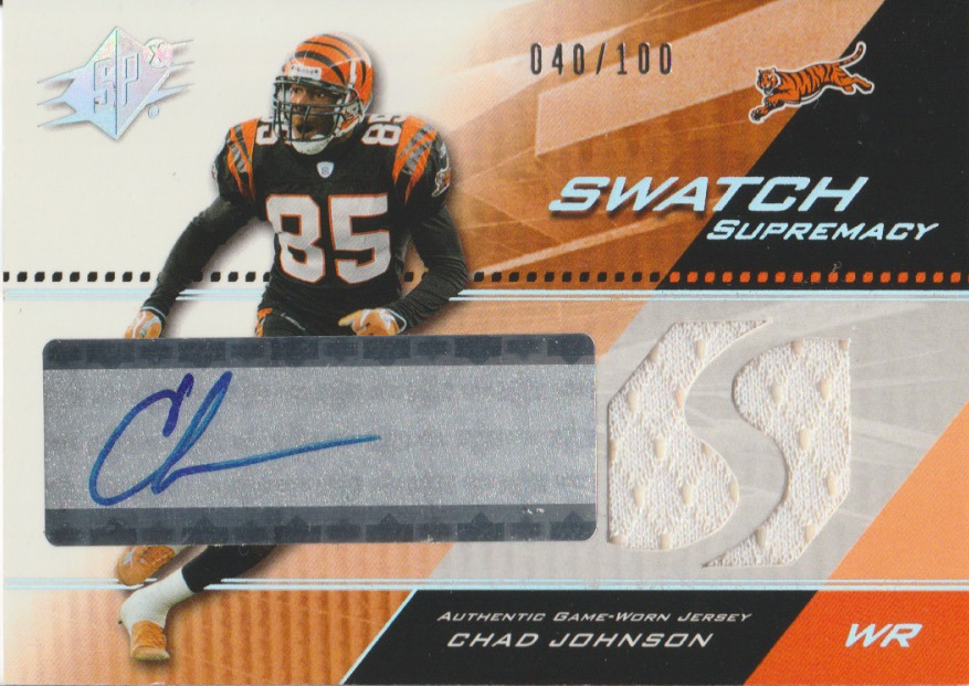 Chad Johnson 2004 UD SPx Swatch Supremacy autograph auto card SWA-CJ /100