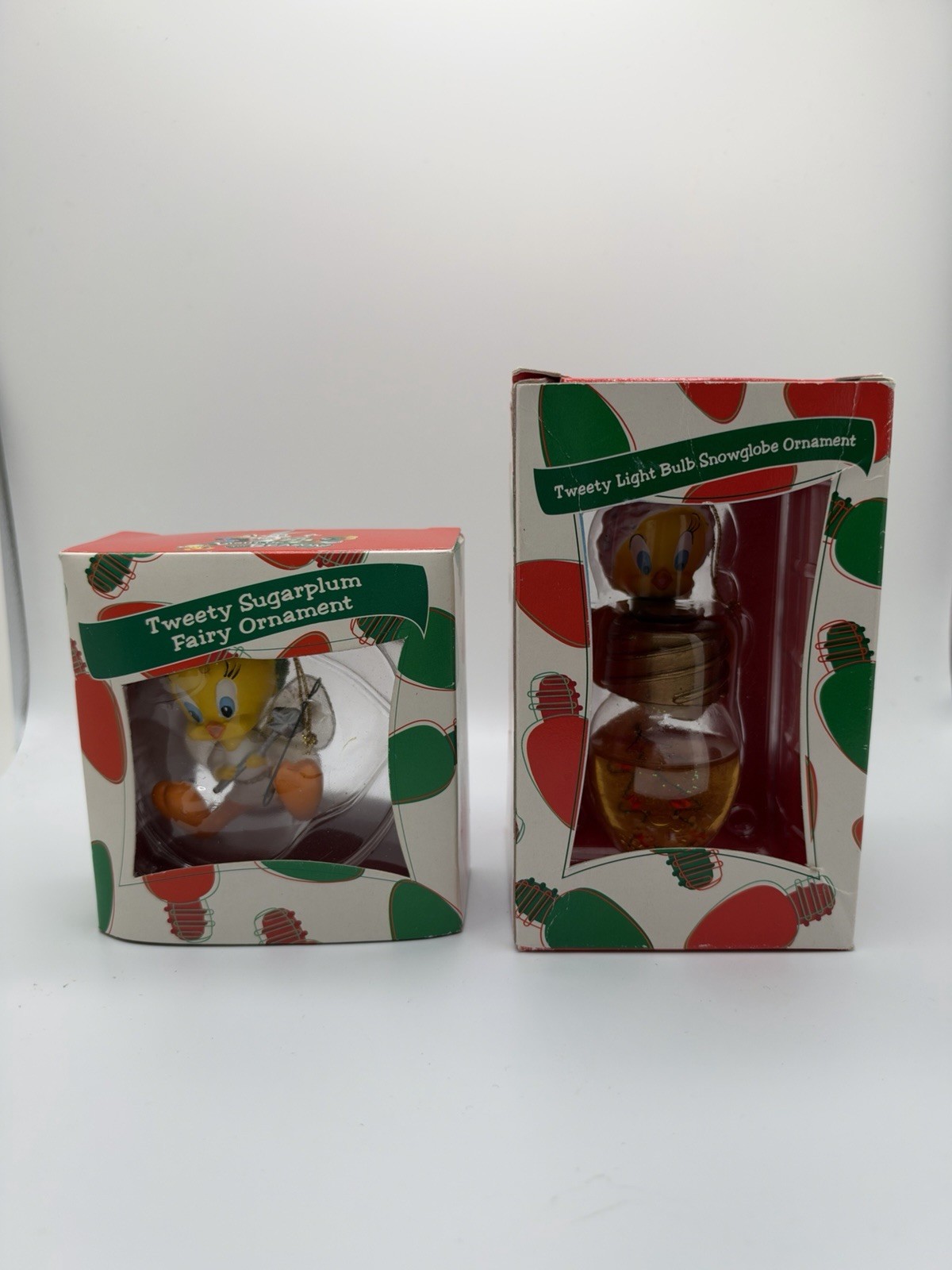 Vintage Looney Tunes Tweety Christmas Ornaments Lot Of 2 Vintage Looney Tunes Tweety Christmas Ornaments Lot Of 2