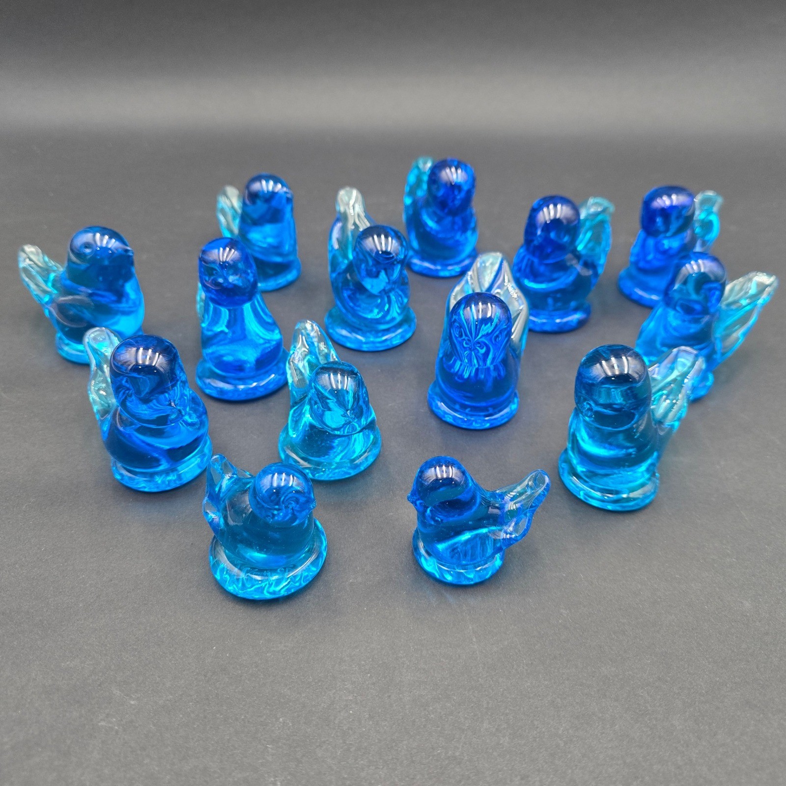 Vintage Terra Studios Bluebird of Happiness Glass Bird Figurines Blue Bird LOT Vintage Terra Studios Bluebird of Happiness Glass Bird Figurines Blue Bird LOT