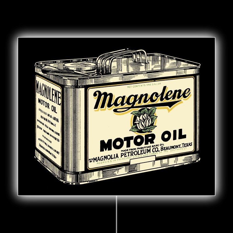1921 Magnolia Petroleum of Beaumont, Texas NEW LED Hanging Lighted Sign: 18x23