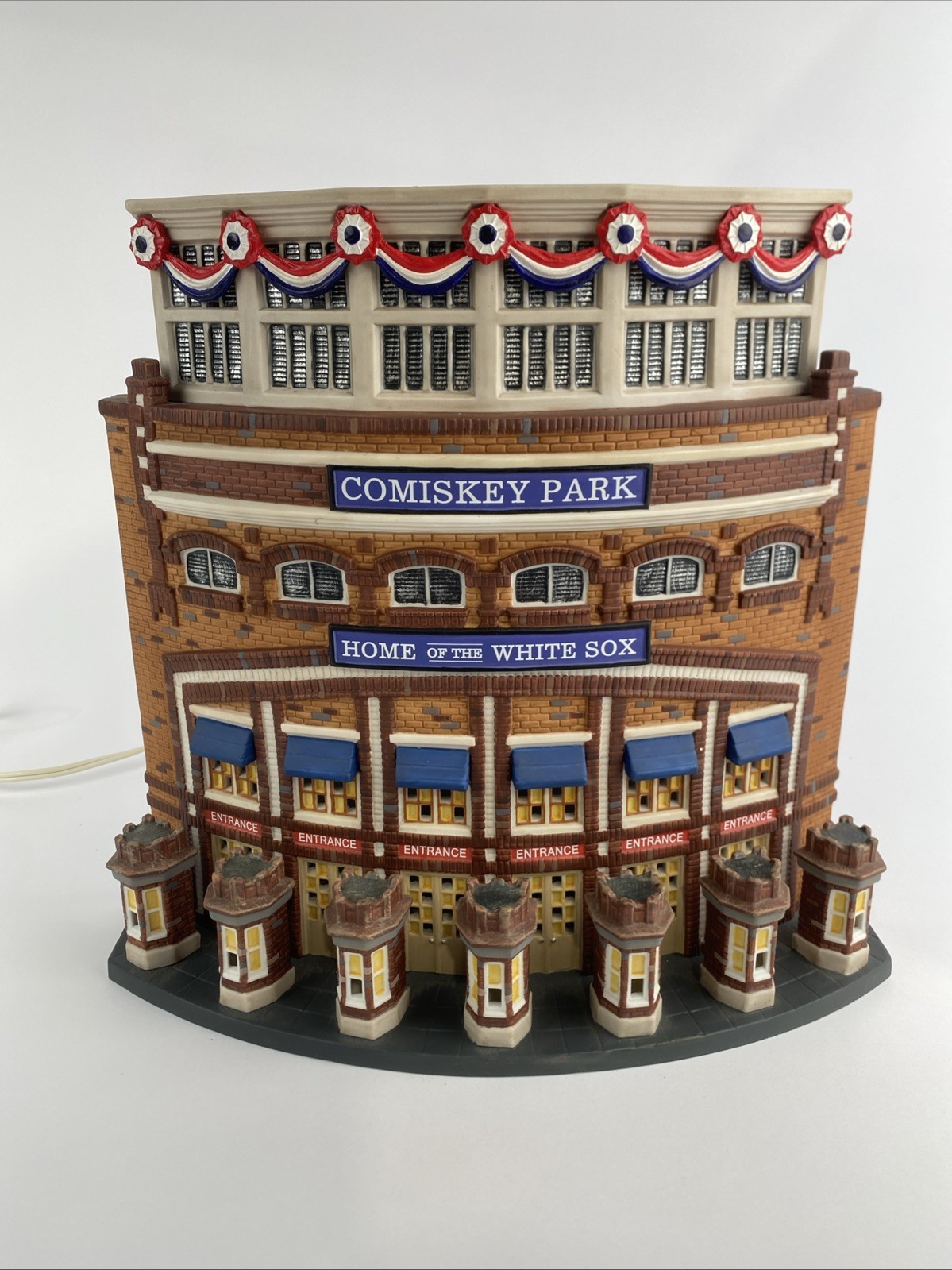 Dept 56 Christmas in City Old Comiskey Park Chicago MLB White Sox No Box Dept 56 Christmas in City Old Comiskey Park Chicago MLB White Sox No Box