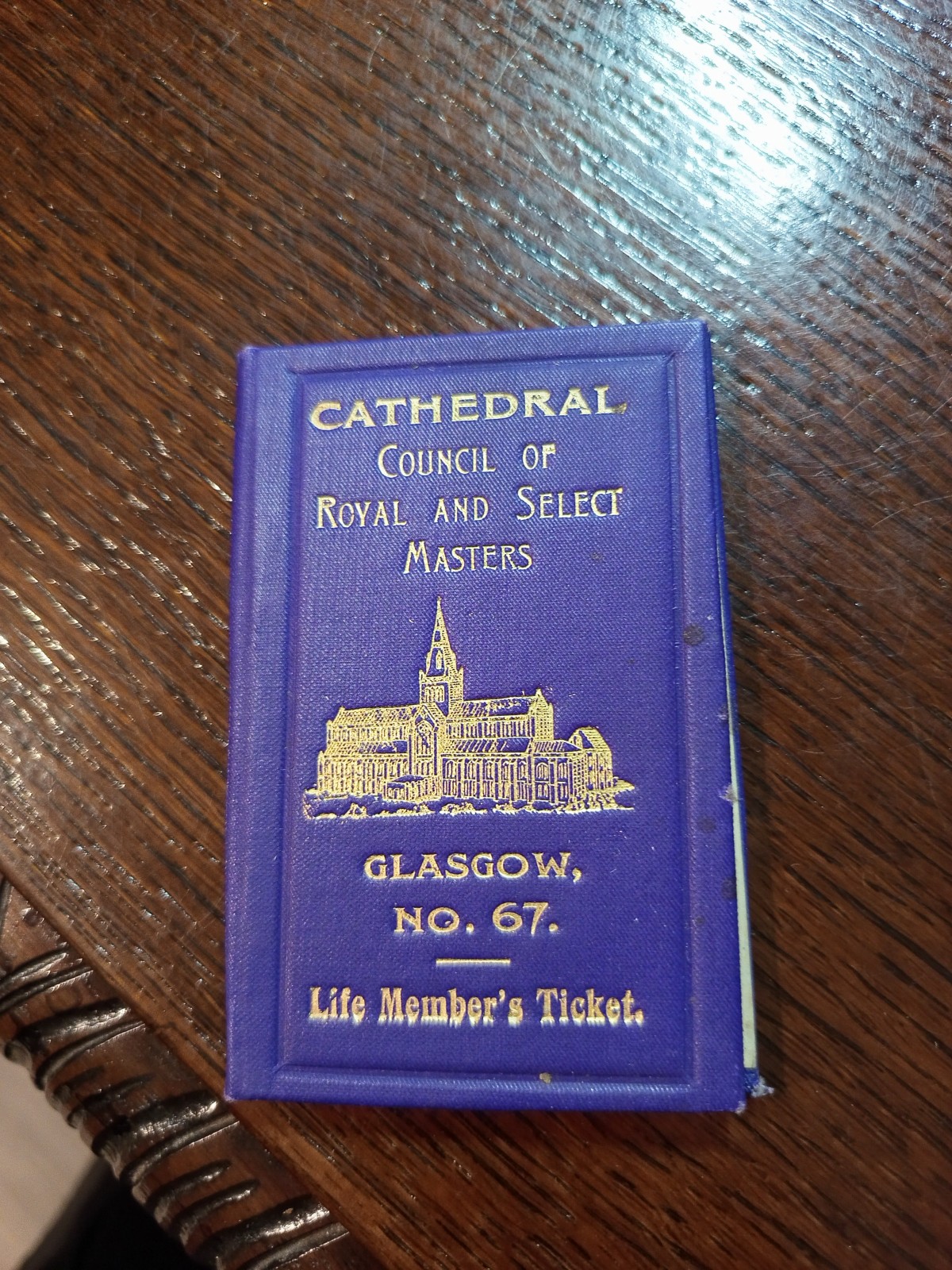 1925 Life Member Cathedral Council Royal Select Masters  Freemasonry masonic/989