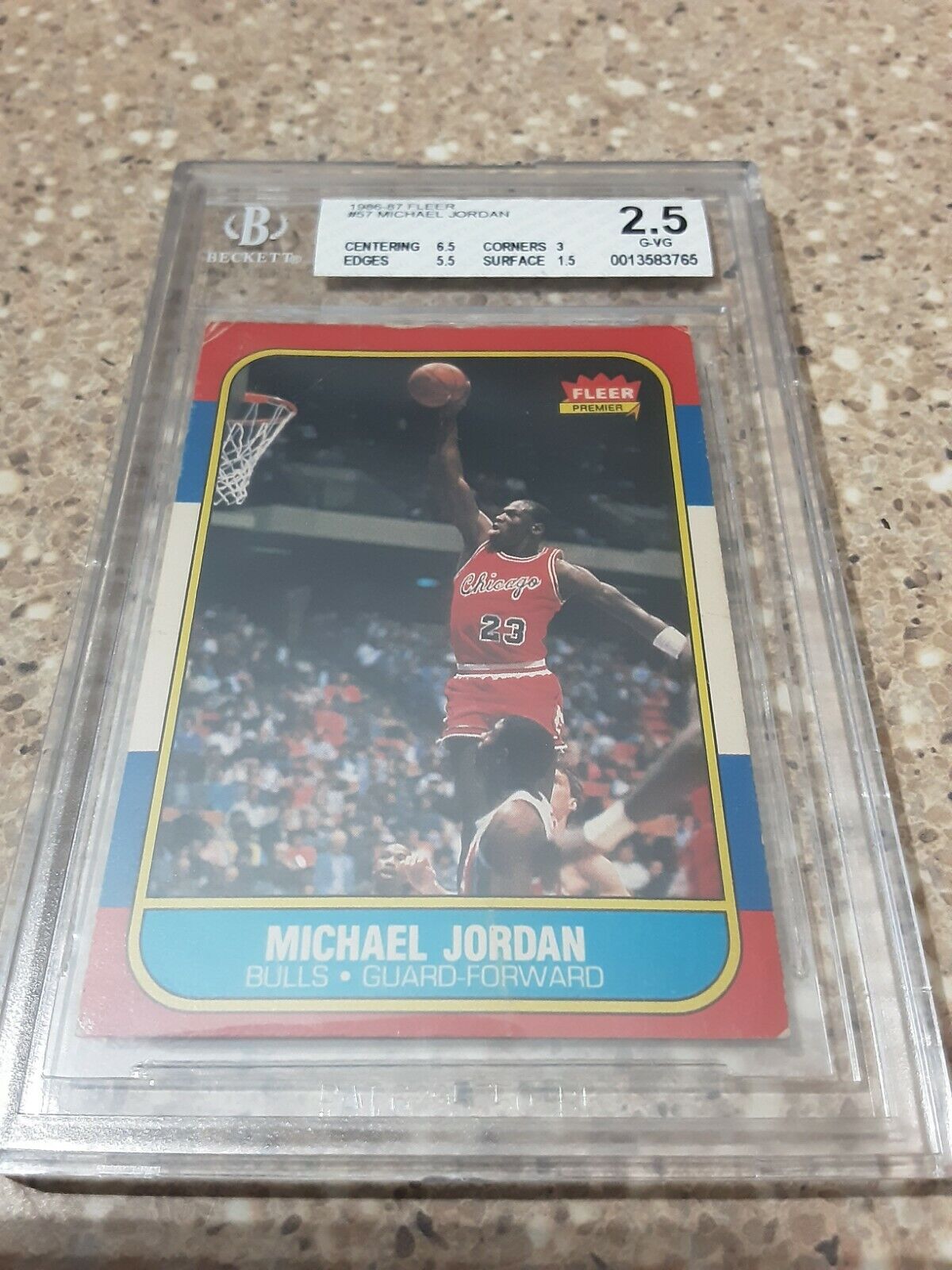 Michael Jordan Fleer rookie card. #57 1986-87
