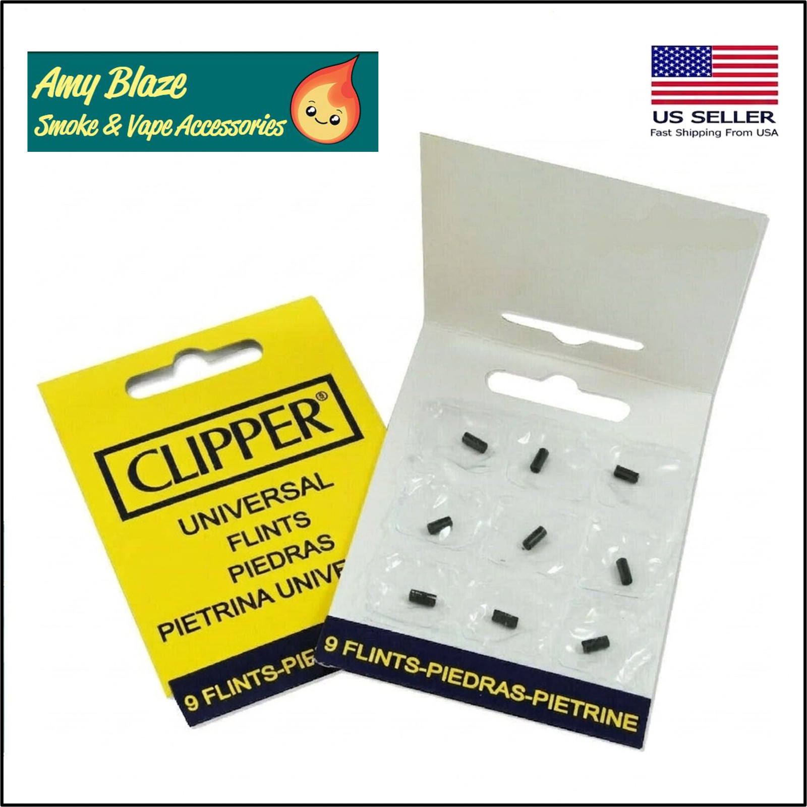 NEW Genuine Clipper Lighter Flints Flint - 1 Pack of 9 Flints - USA Shipper NEW Genuine Clipper Lighter Flints Flint - 1 Pack of 9 Flints - USA Shipper
