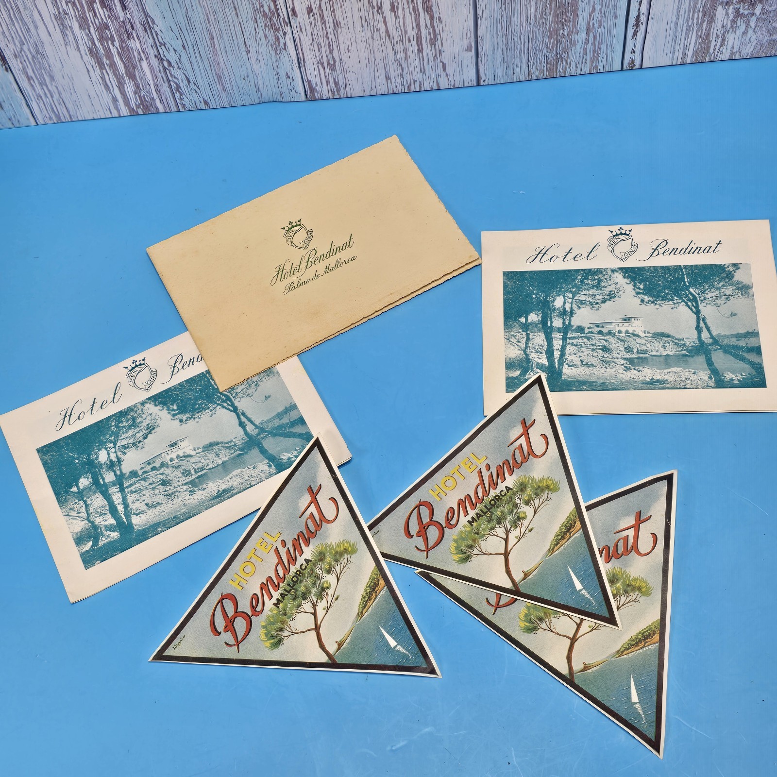 Vtg 50s Hotel Bendinat Mallorca Luggage Label Unused Spain Travel Decal Lot Vtg 50s Hotel Bendinat Mallorca Luggage Label Unused Spain Travel Decal Lot