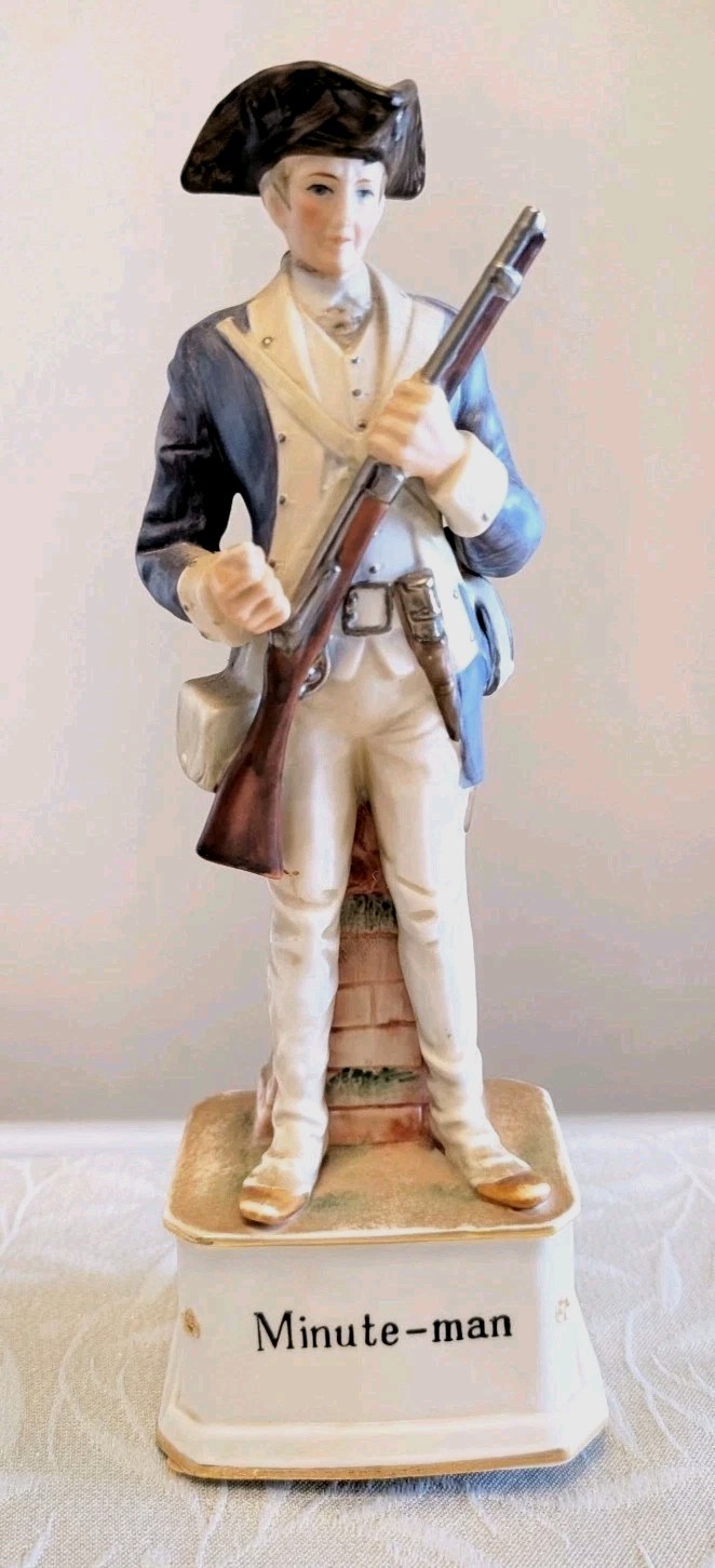 Vintage Andrea by Sadek Minuteman Revolutionary War Soldier Music Box #8769