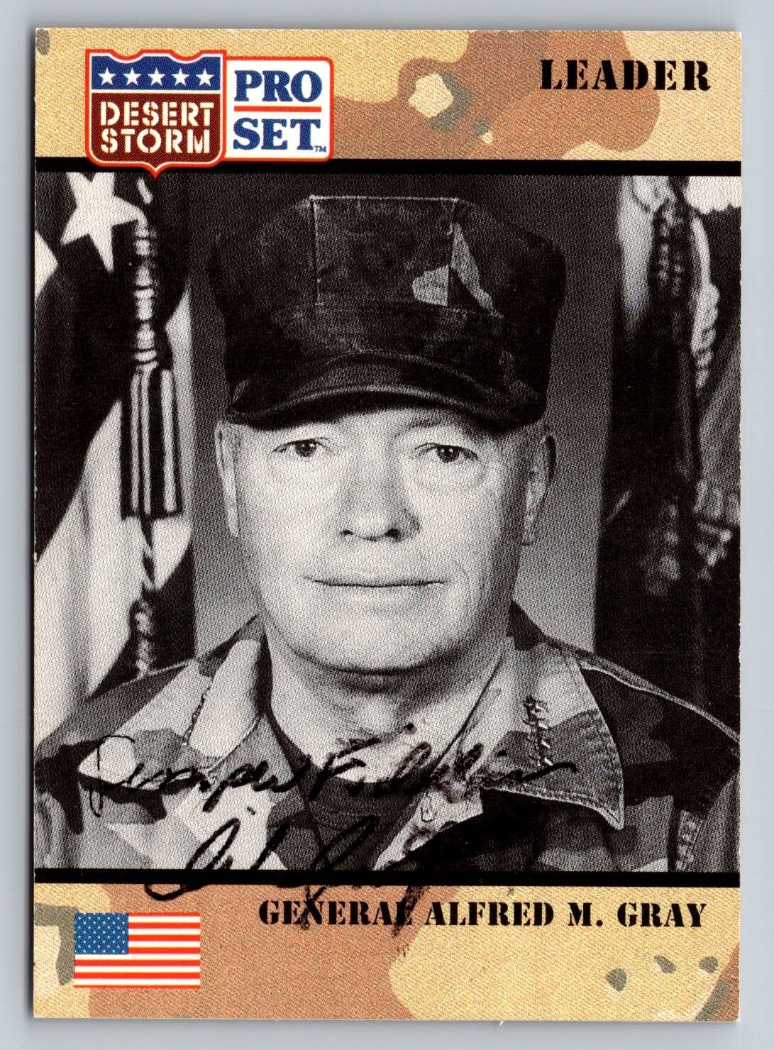 General Alfred Gray Hand Signed Desert Storm Trading Card - US Marines General Alfred Gray Hand Signed Desert Storm Trading Card - US Marines