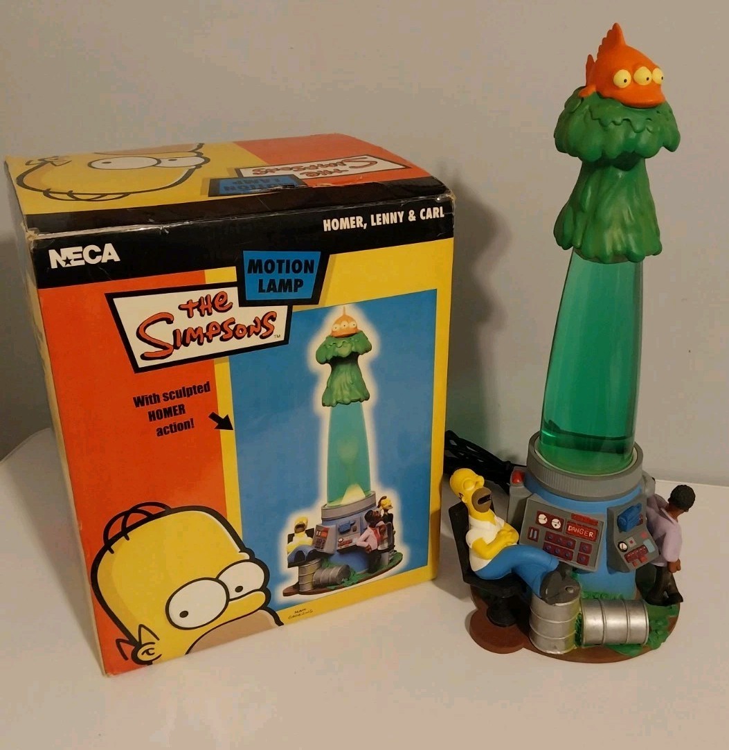NECA The Simpsons MOTION LAVA LAMP Glow in The Dark Scene 2003 Tested Works