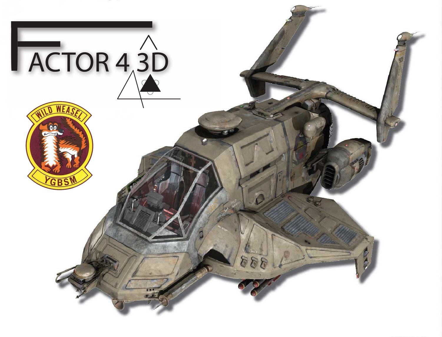 1/72 Scale Wild Weasel Raptor from Battlestar Galactica Resin 3D Printed Model
