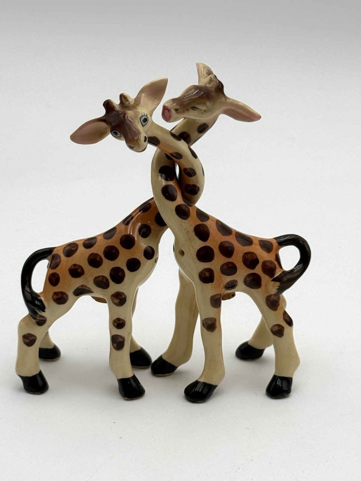 Vintage 1950s Norcrest Twisted Neck Giraffe H 459 salt and pepper shakers