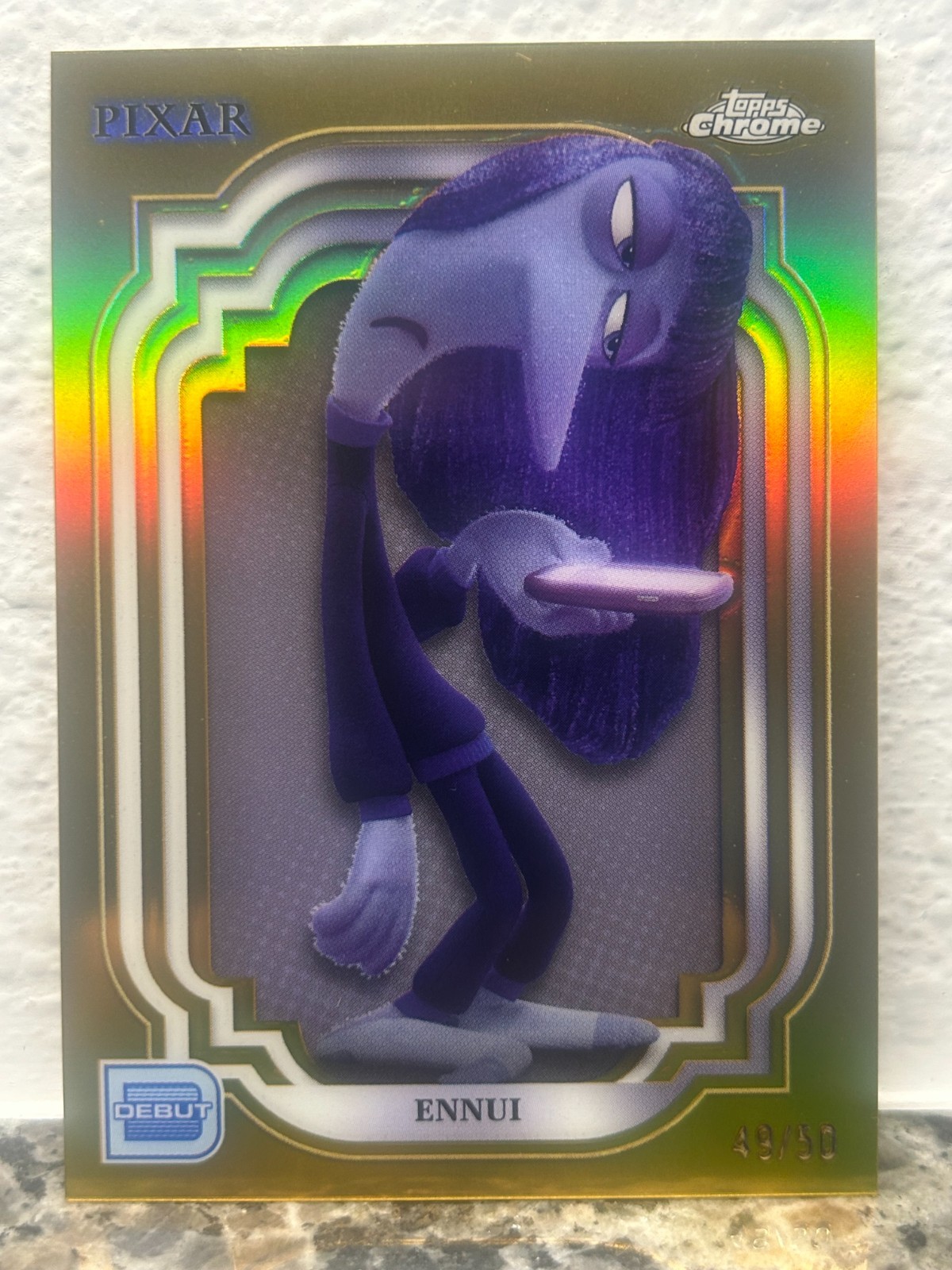 2024 Topps Chrome Disney Ennui GOLD REFRACTOR /50 SP #198 2024 Topps Chrome Disney Ennui GOLD REFRACTOR /50 SP #198