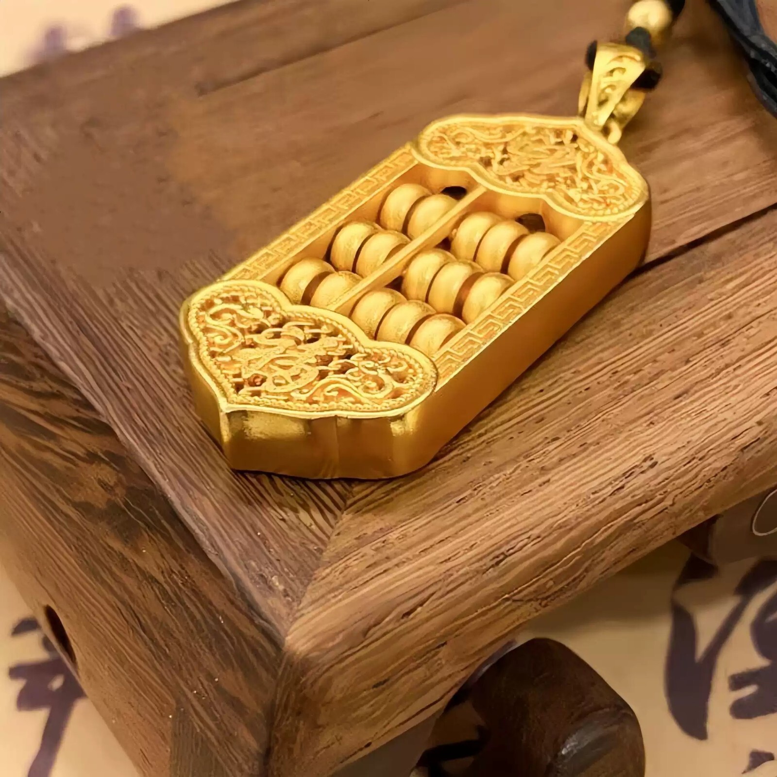 48kplate necklace pendant jewelry boutique Xiangyun big abacus boy birthday gift