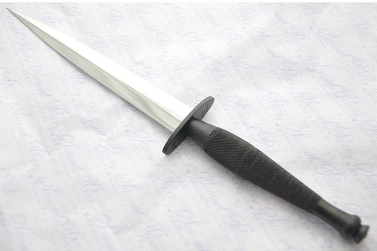 Sykes Fairbairn V-42 British Special Forces WWII Dagger Knife Leather sheath Sykes Fairbairn V-42 British Special Forces WWII Dagger Knife Leather sheath
