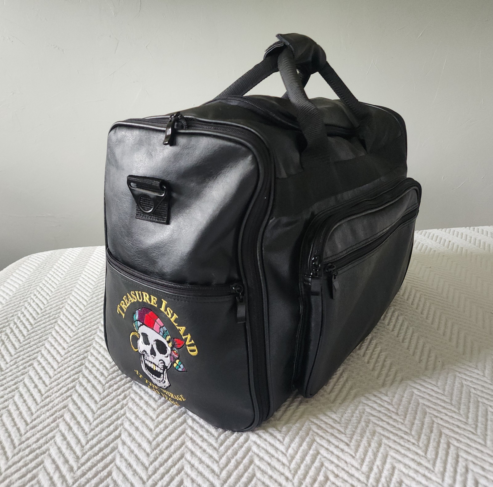 Vintage Treasure Island Hotel and Casino Team Member Founder Black Duffle Bag Vintage Treasure Island Hotel and Casino Team Member Founder Black Duffle Bag