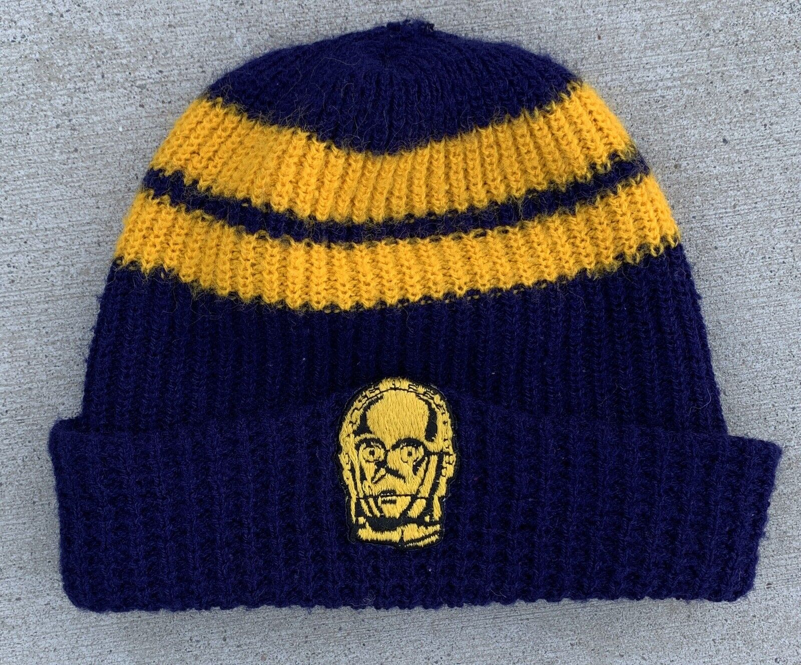 vintage c3po Star Wars Collection acrylic knit beanie hat